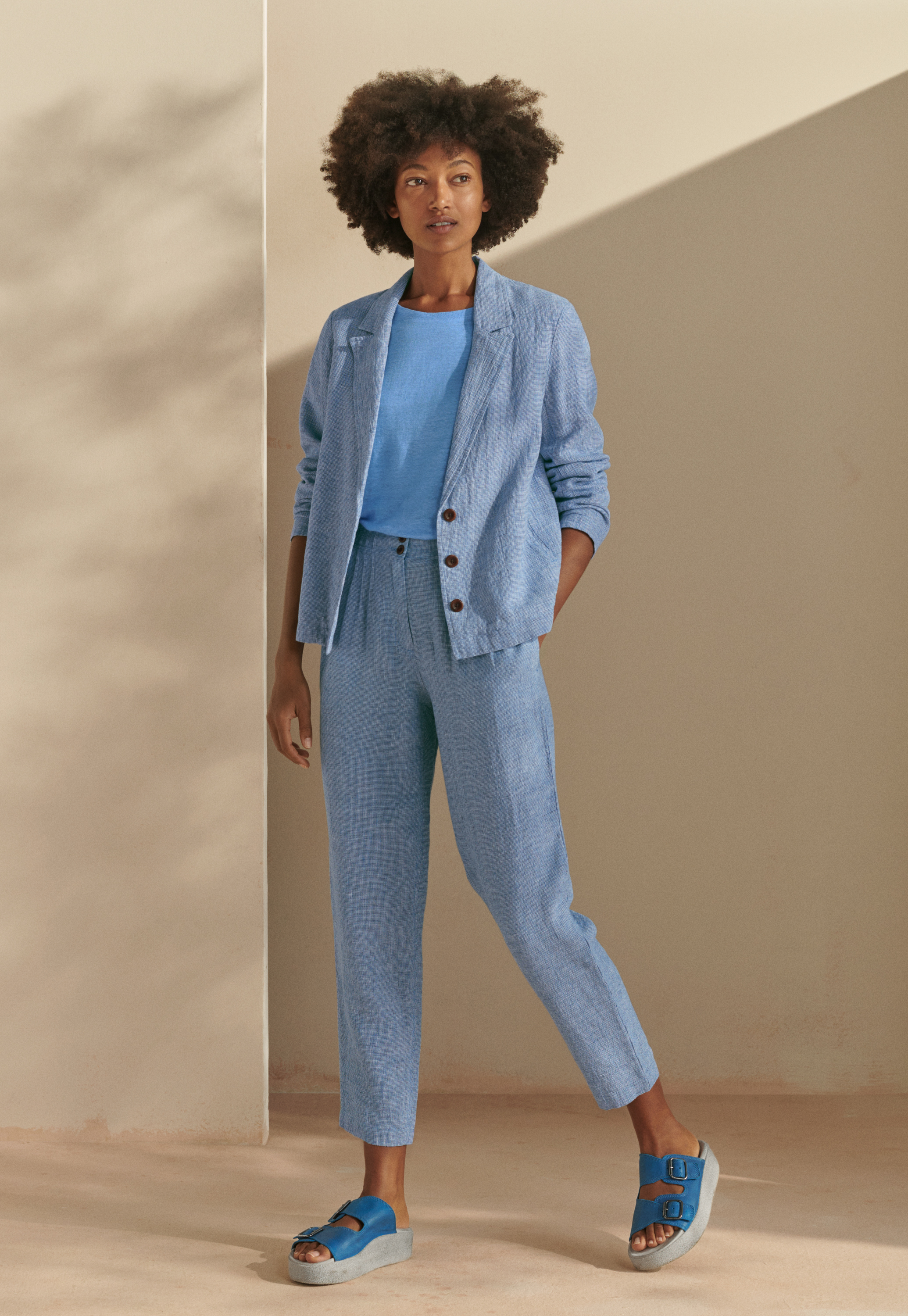 Poetry High twist linen tapered trousers