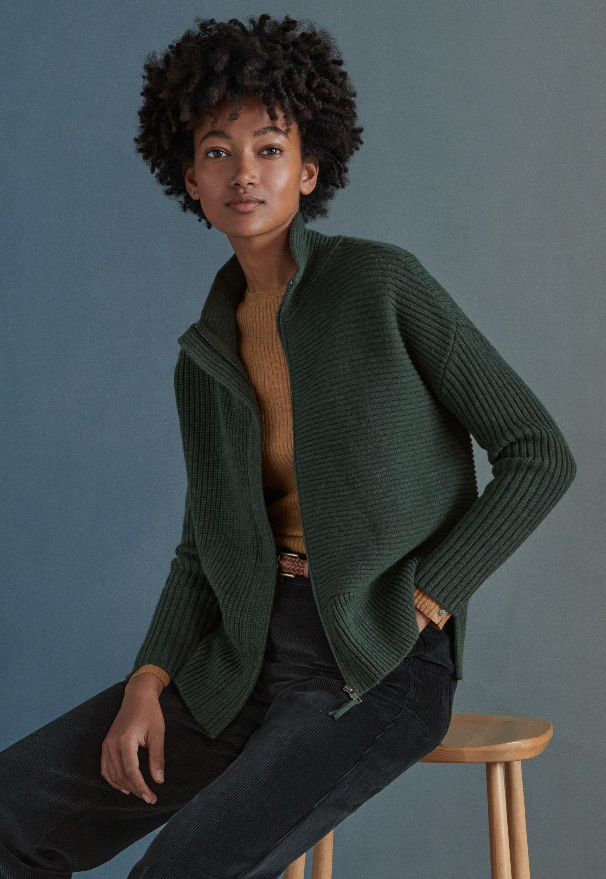 Poetry - Wool \u0026 cotton zip-front cardigan