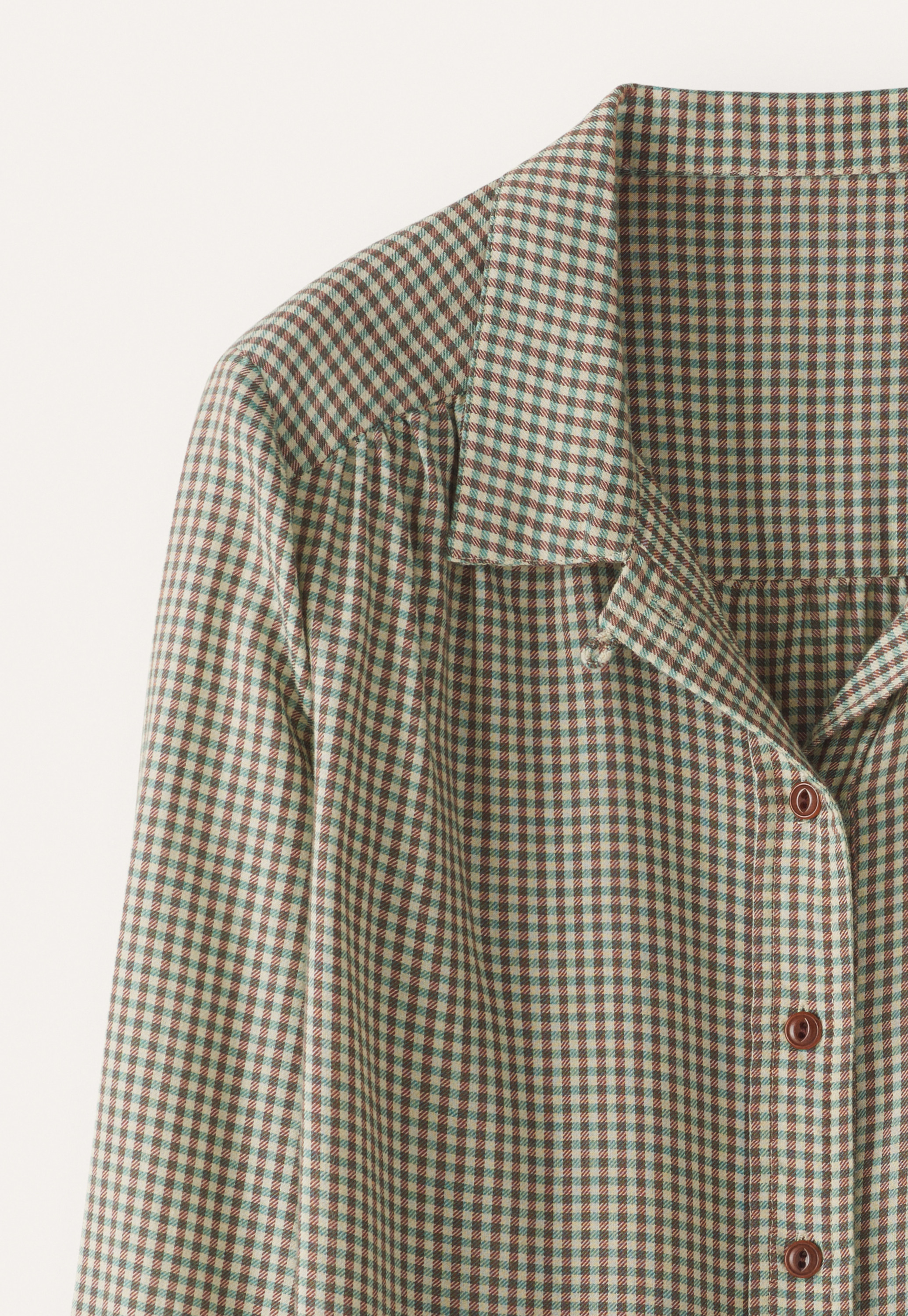 POETRY - Lyocell cotton & wool check blouse