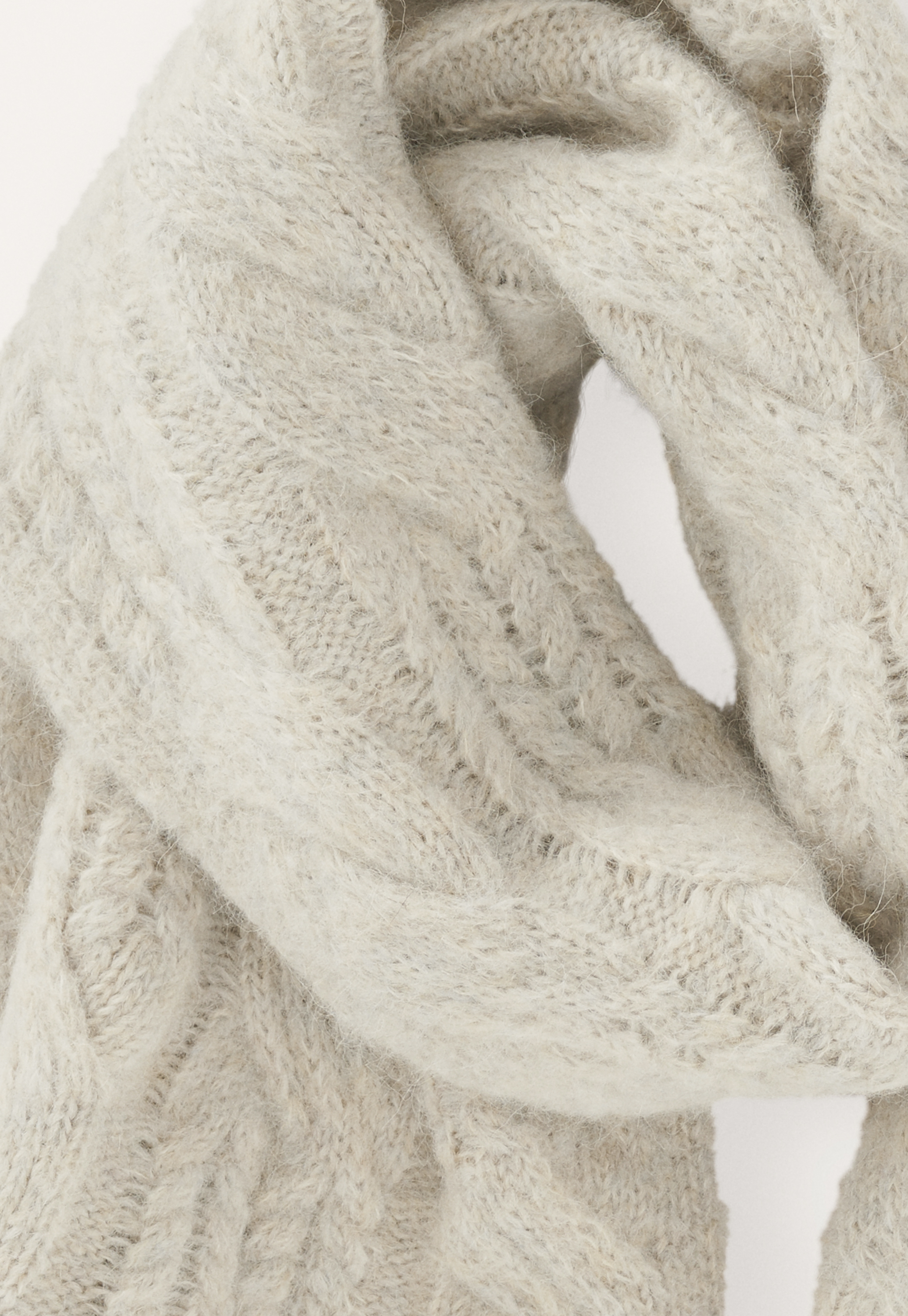 Check Alpaca Wool Blend Bouclé Scarf in Pebble white Burberry ® Official