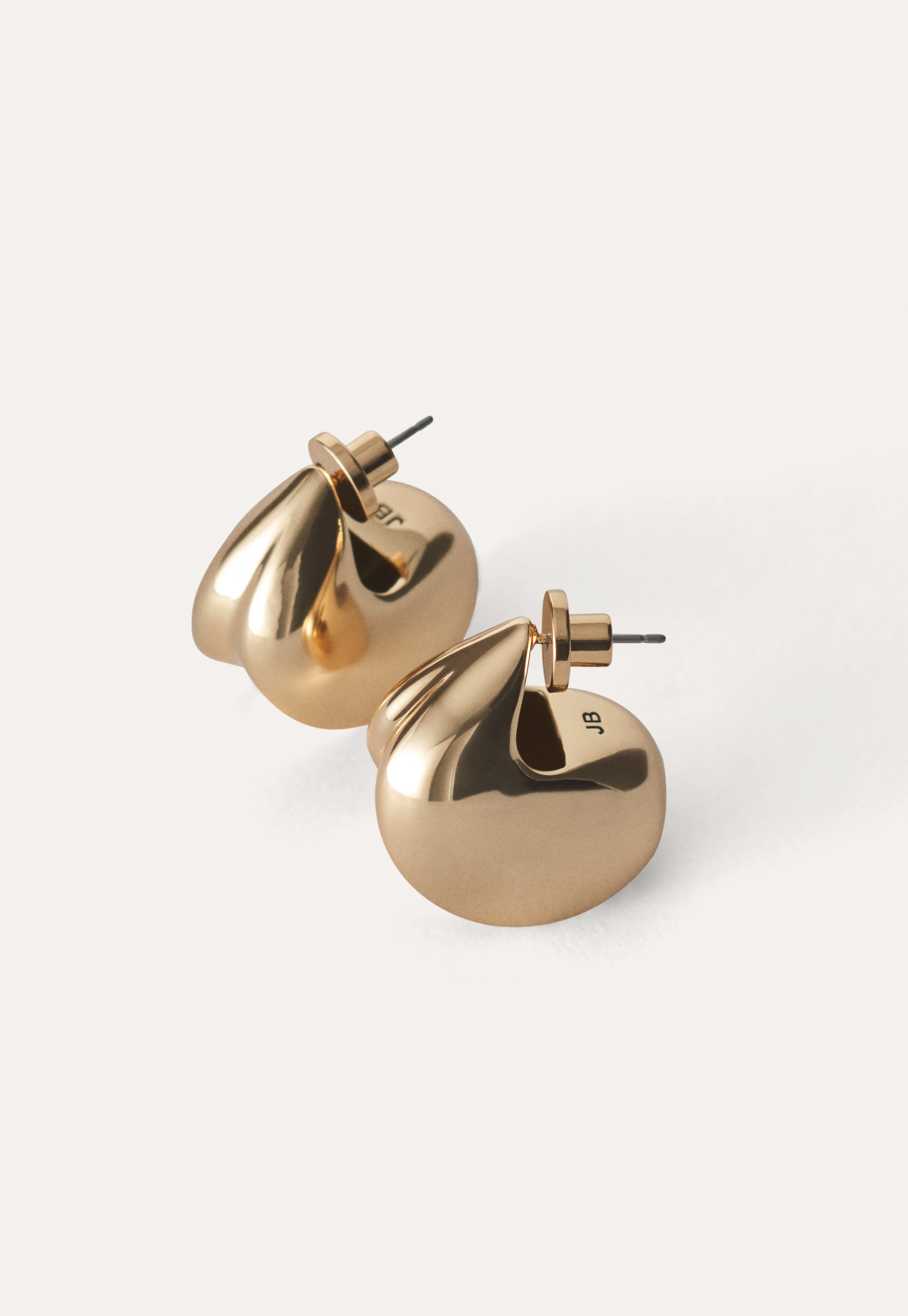 Poetry - Gold-plated chunky hoop earrings Poetry - Gold-plated chunky hoop earrings