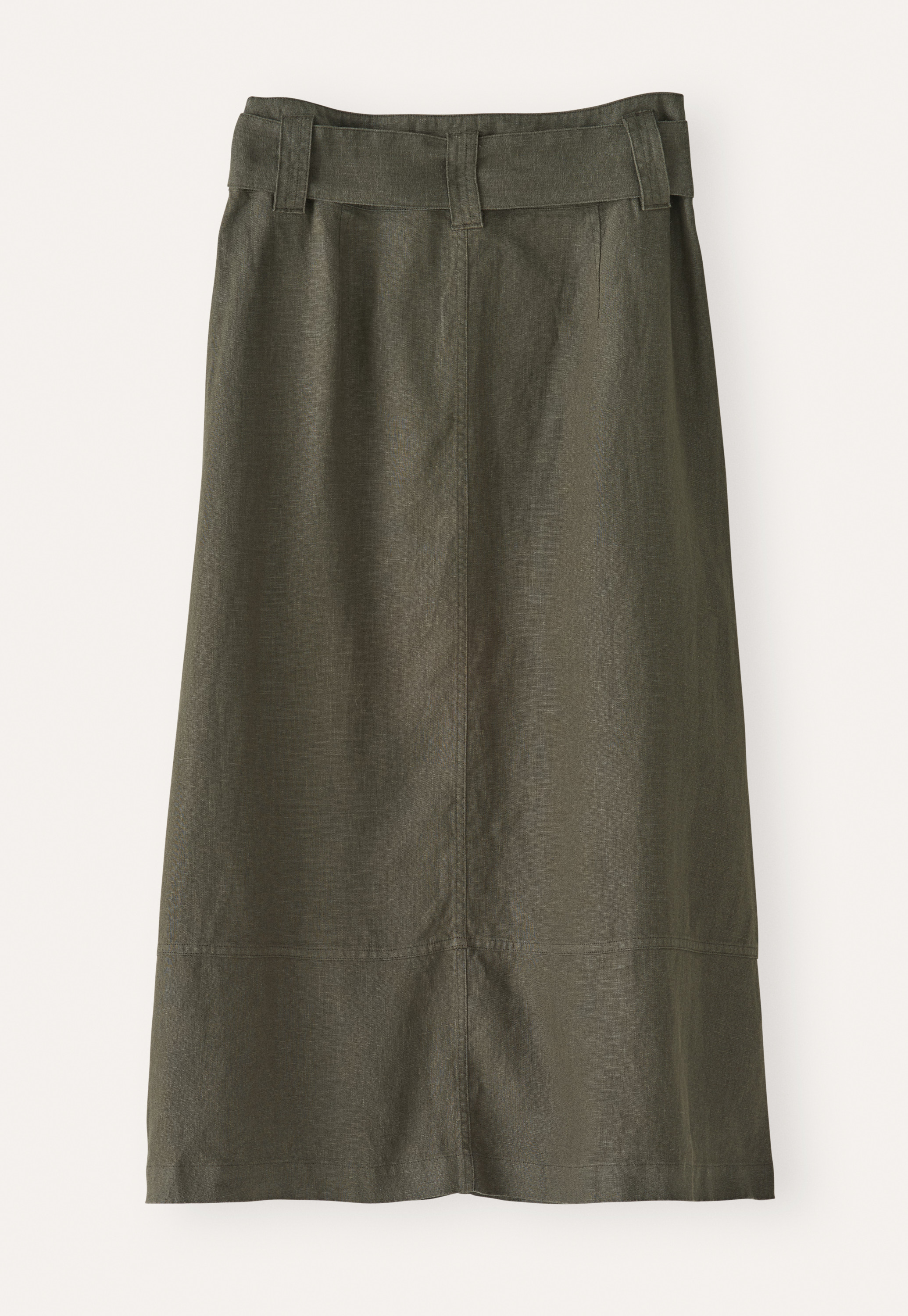 Poetry Linen seam-detail skirt