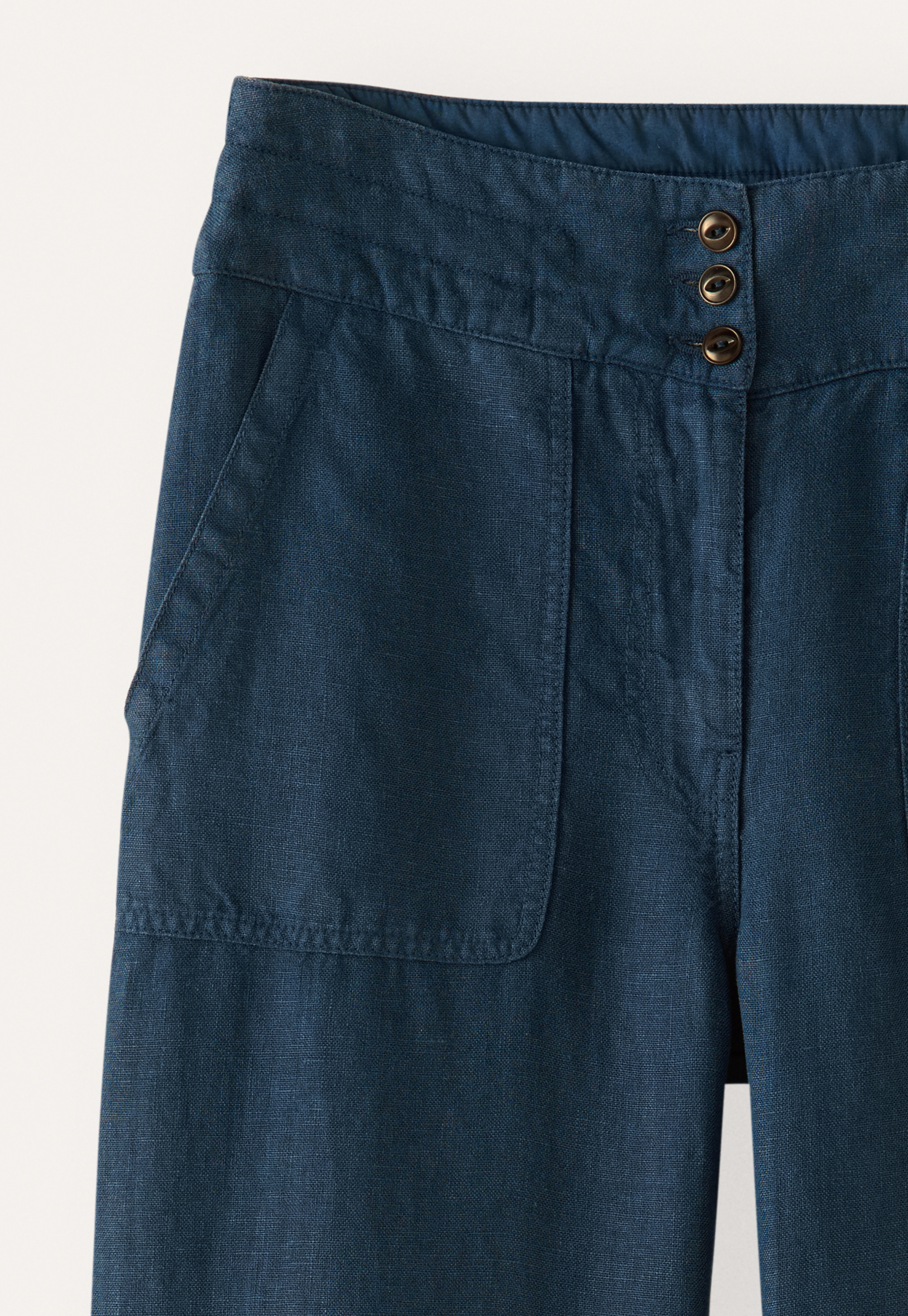 Poetry - Heavy linen straight-leg trousers