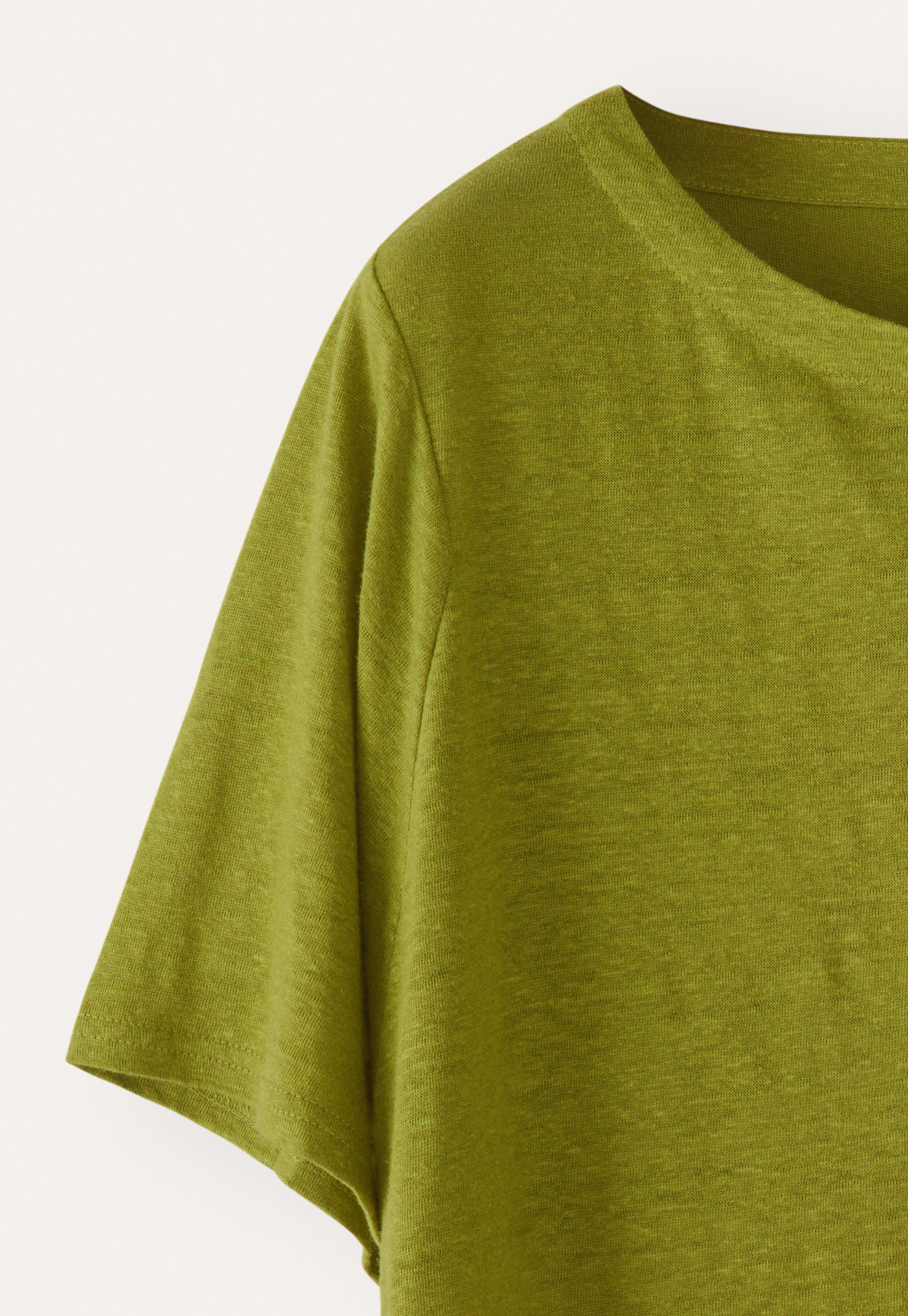 Poetry - Linen jersey button-shoulder top