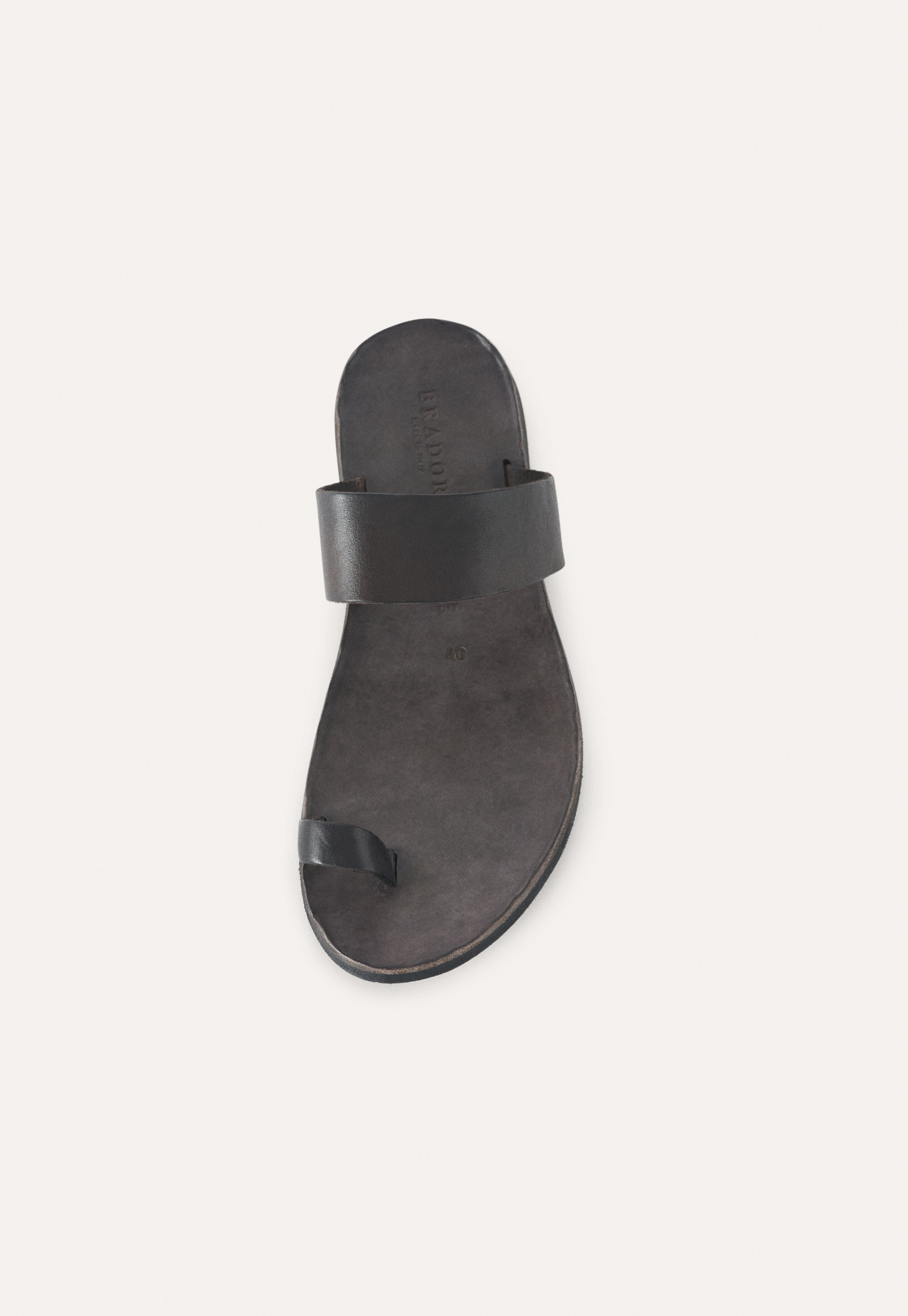 Brador Made in Italy Black Leather Strappy Sandals, Size 43 BRADOR – HANSEN Garments main image 3