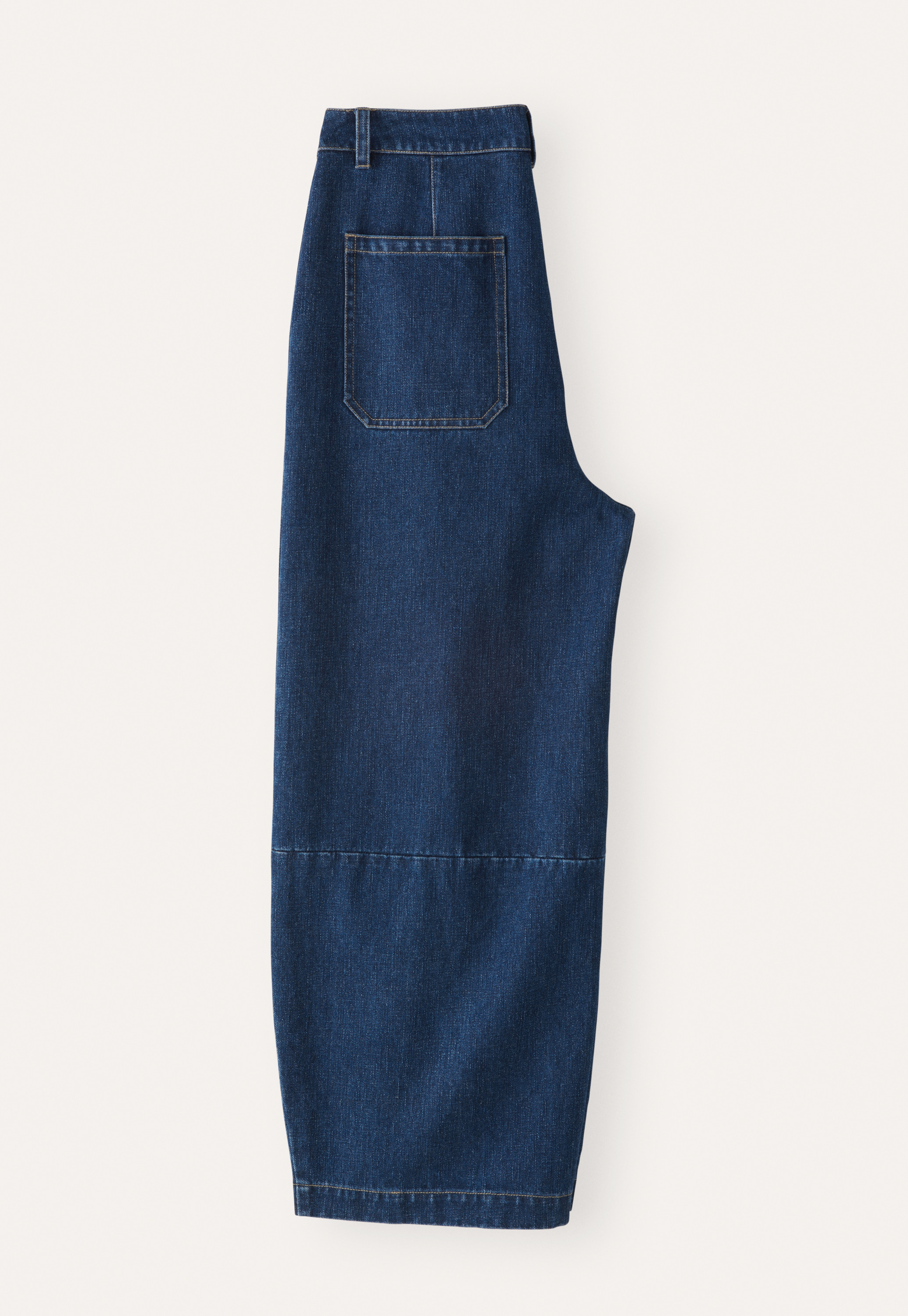 POETRY - Hemp & cotton indigo barrel-leg trousers