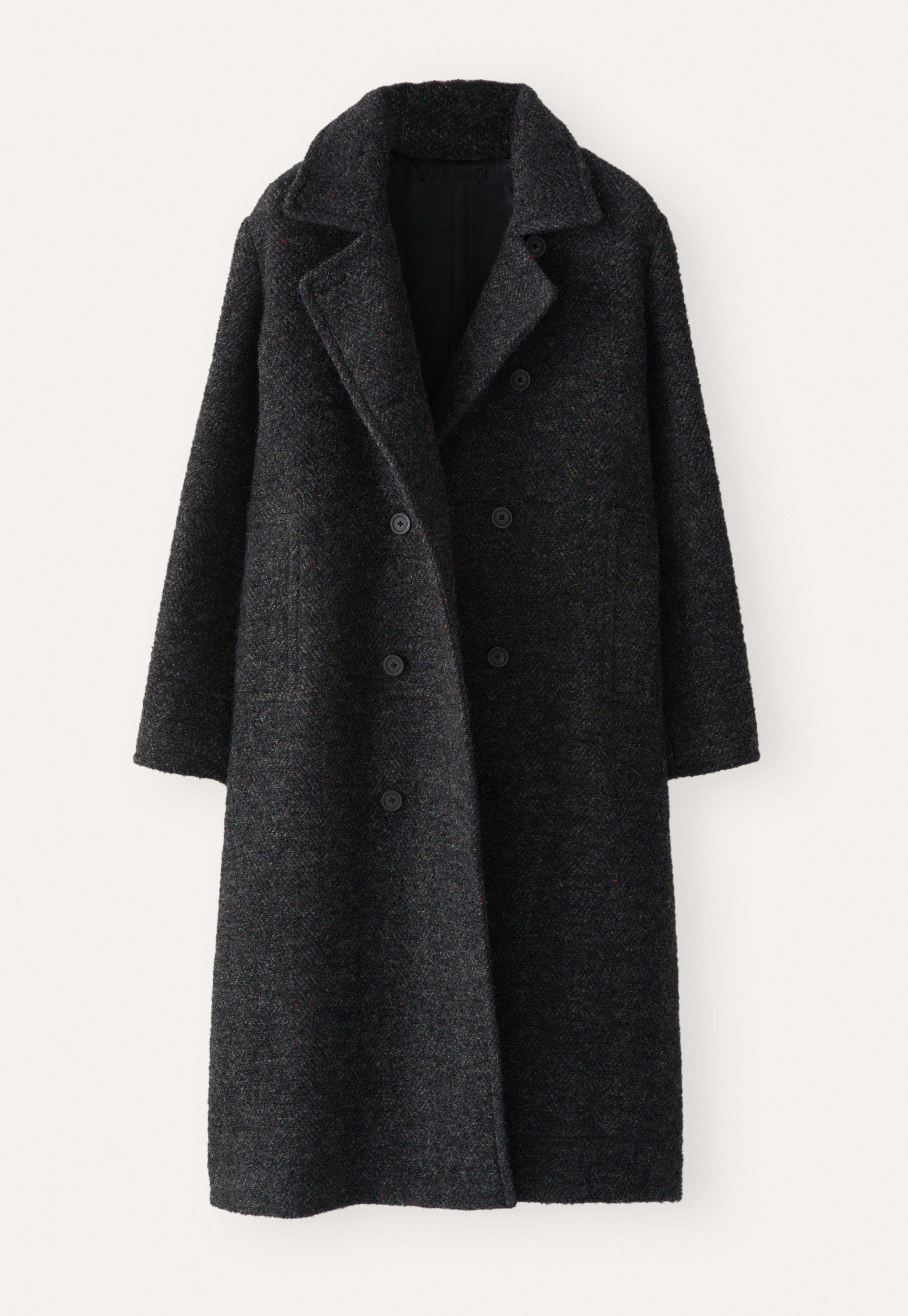 boucle double long coat Italian Taupe Long Coat