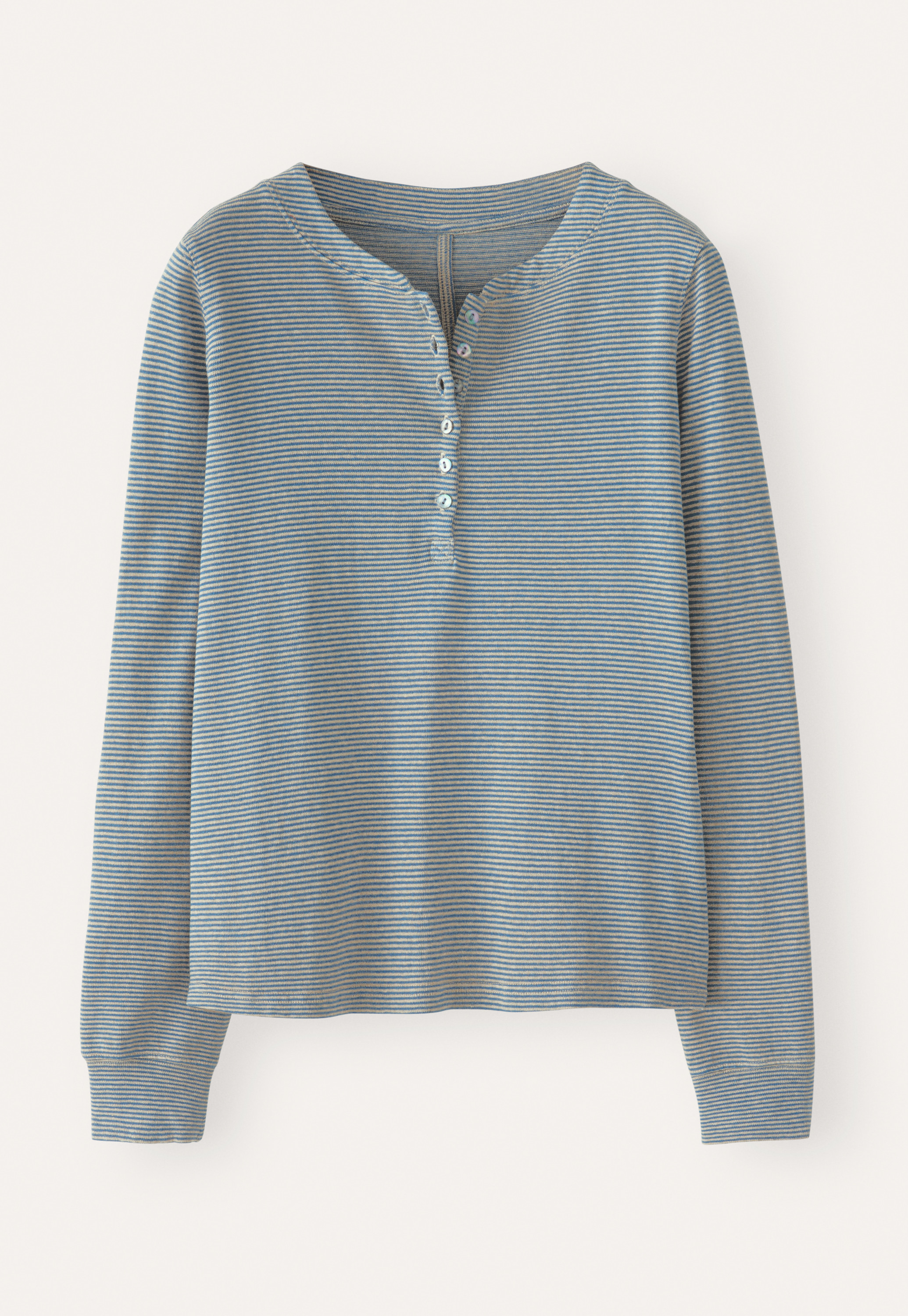 POETRY - Hemp & cotton striped Henley top