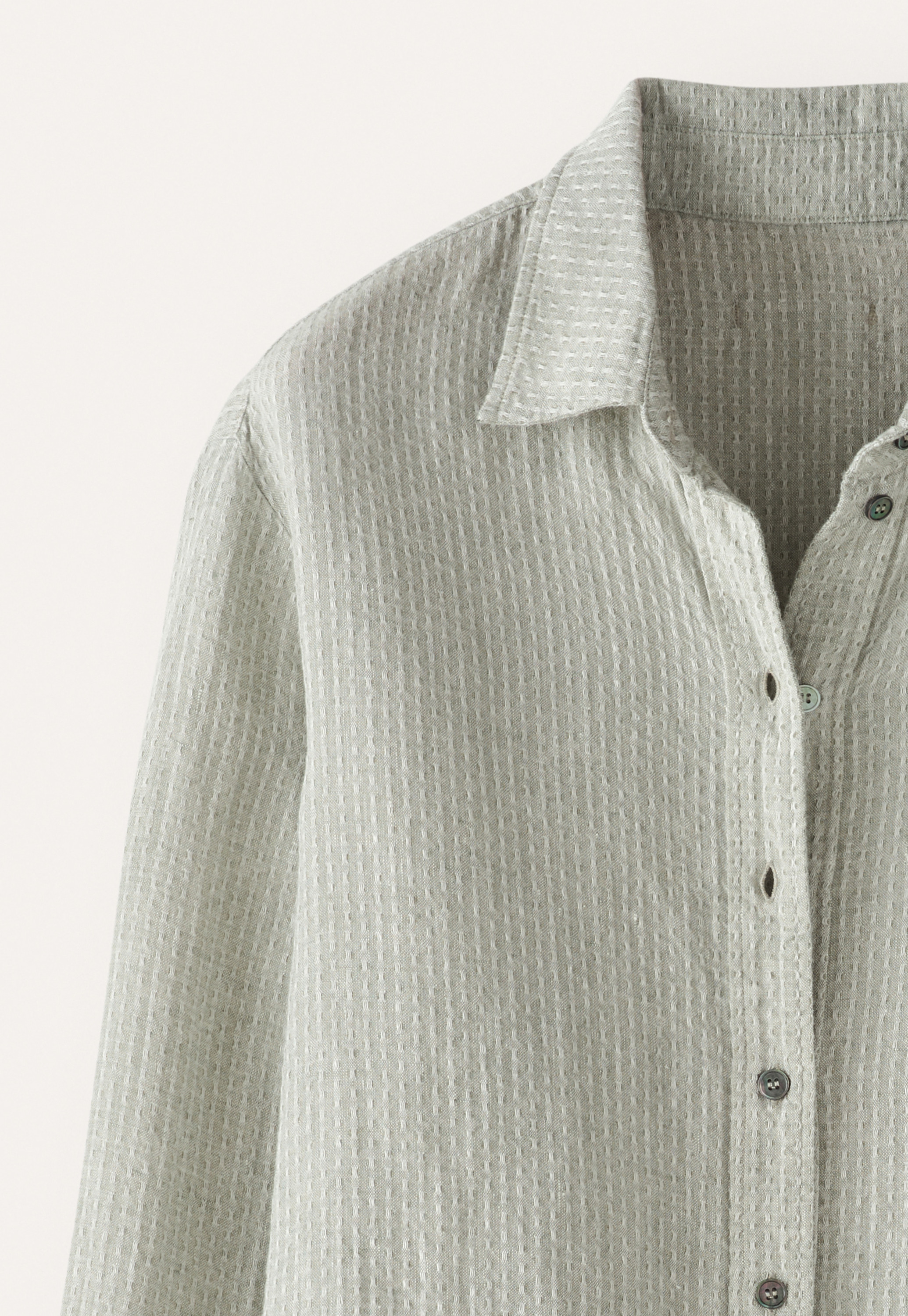 Poetry Textured linen weave overshirt