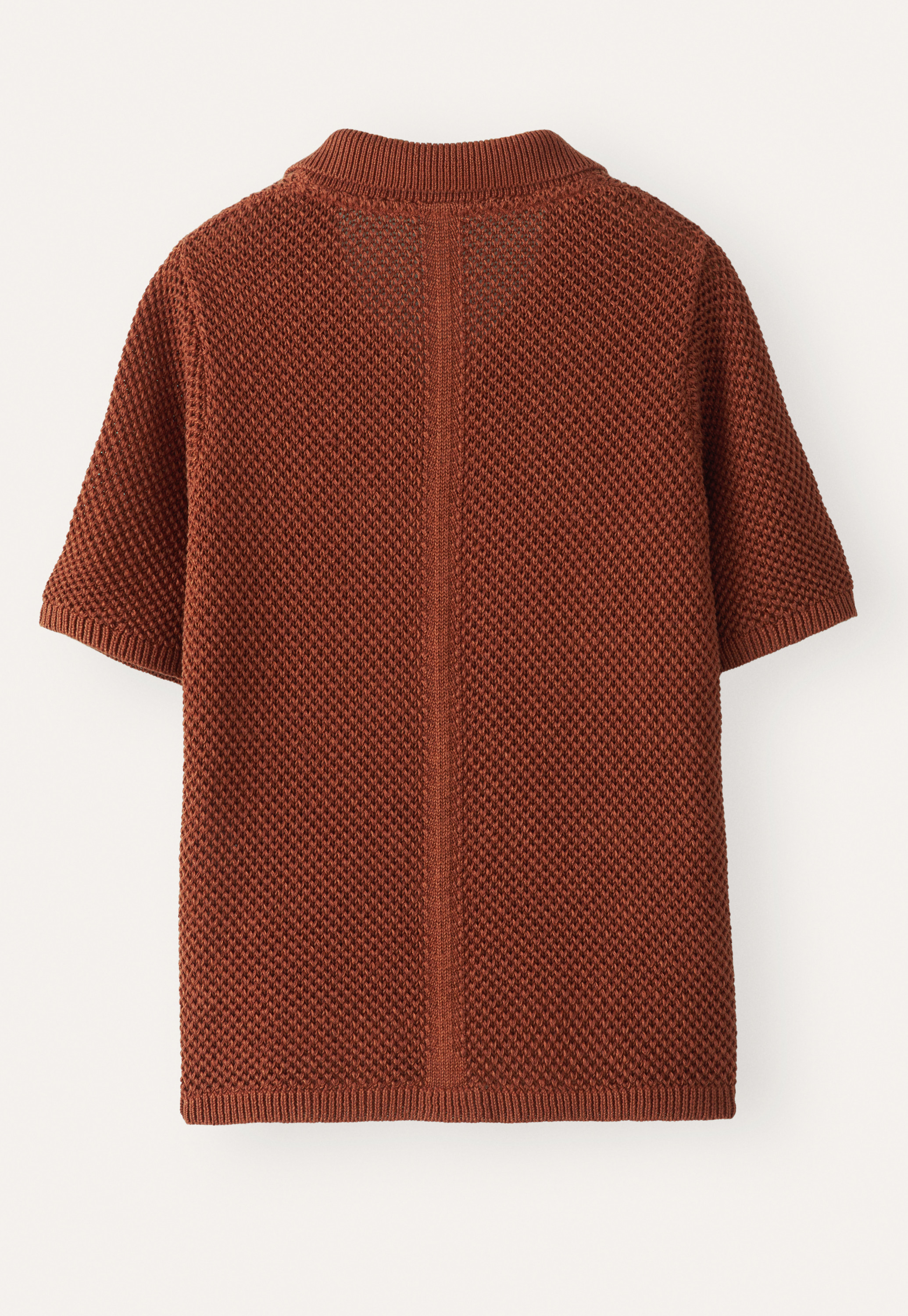 POETRY - Moss-stitch linen collared cardigan