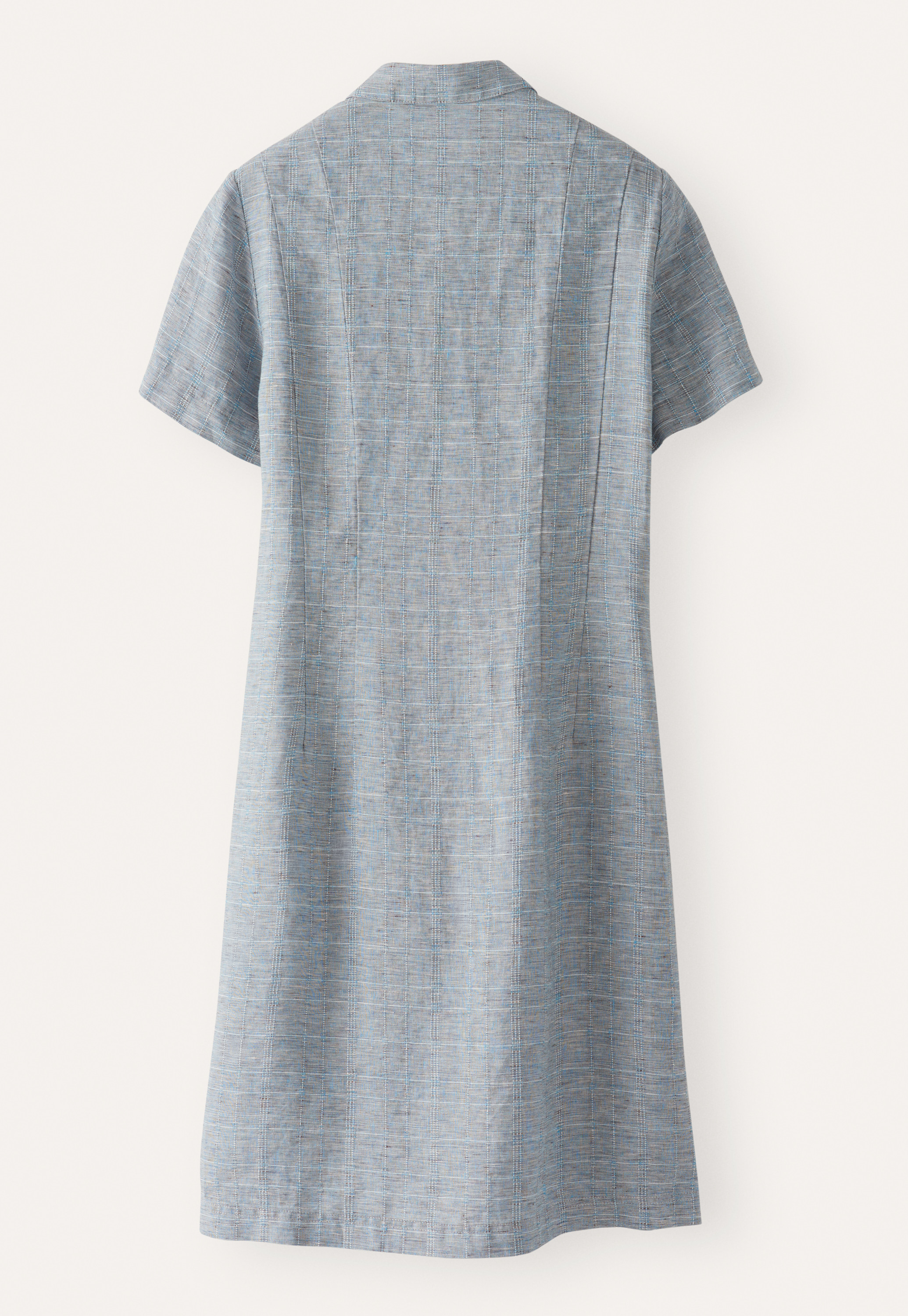 chinese dress ladies Navy Linen Maxi Dress with Button Back main image 0