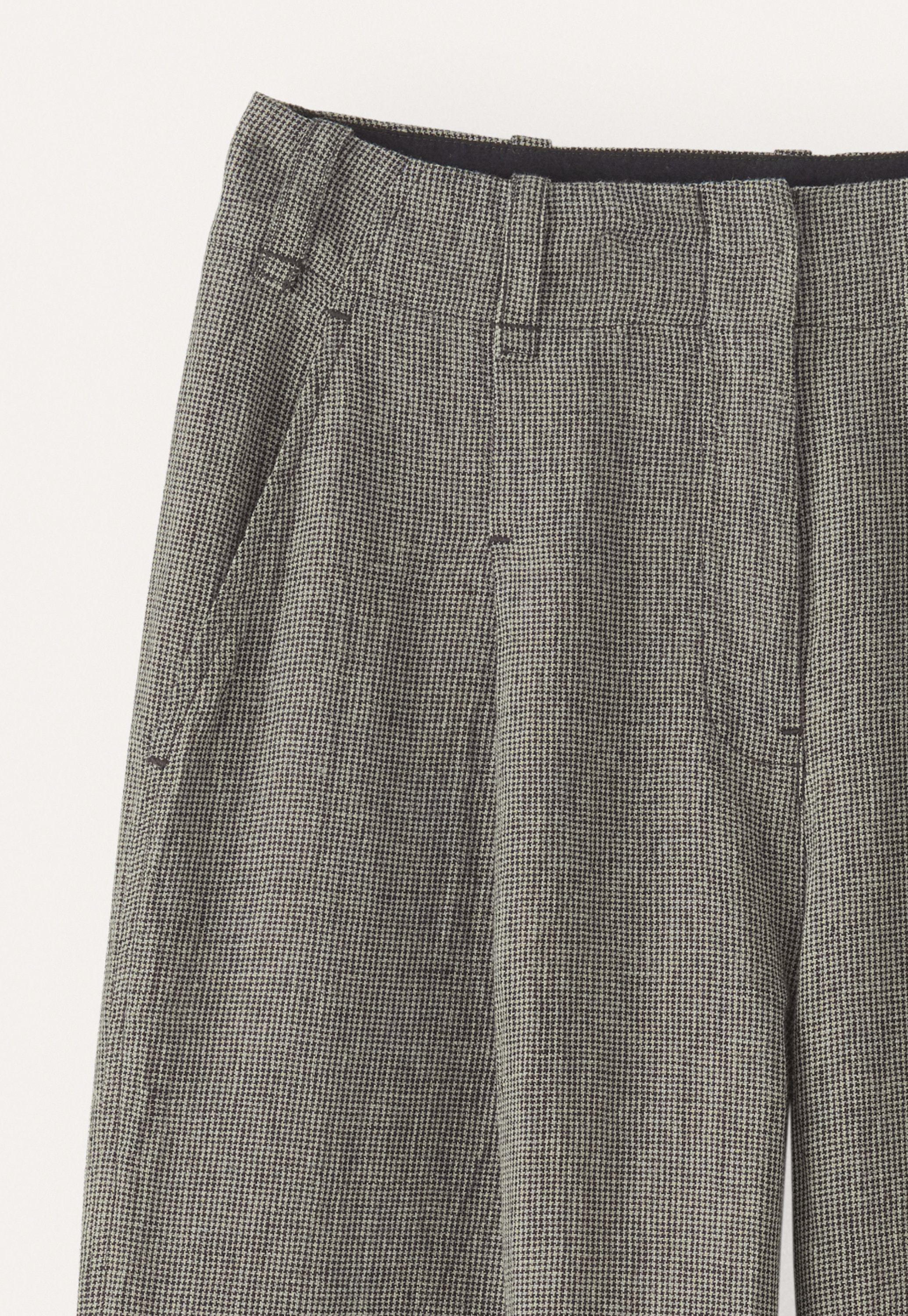 POETRY - High twist linen pleat-front trousers