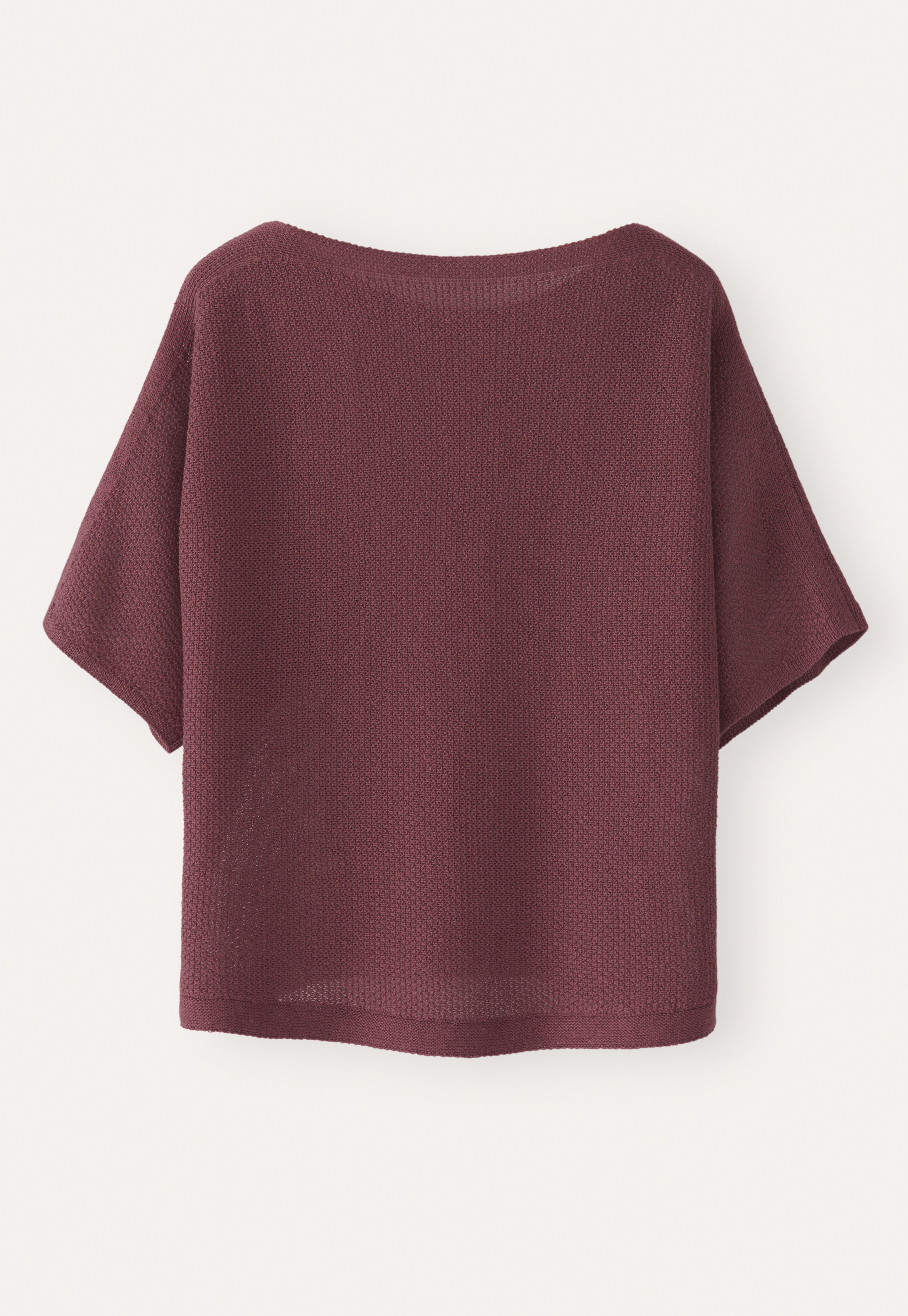 POETRY - Moss-stitch linen dolman-sleeve sweater