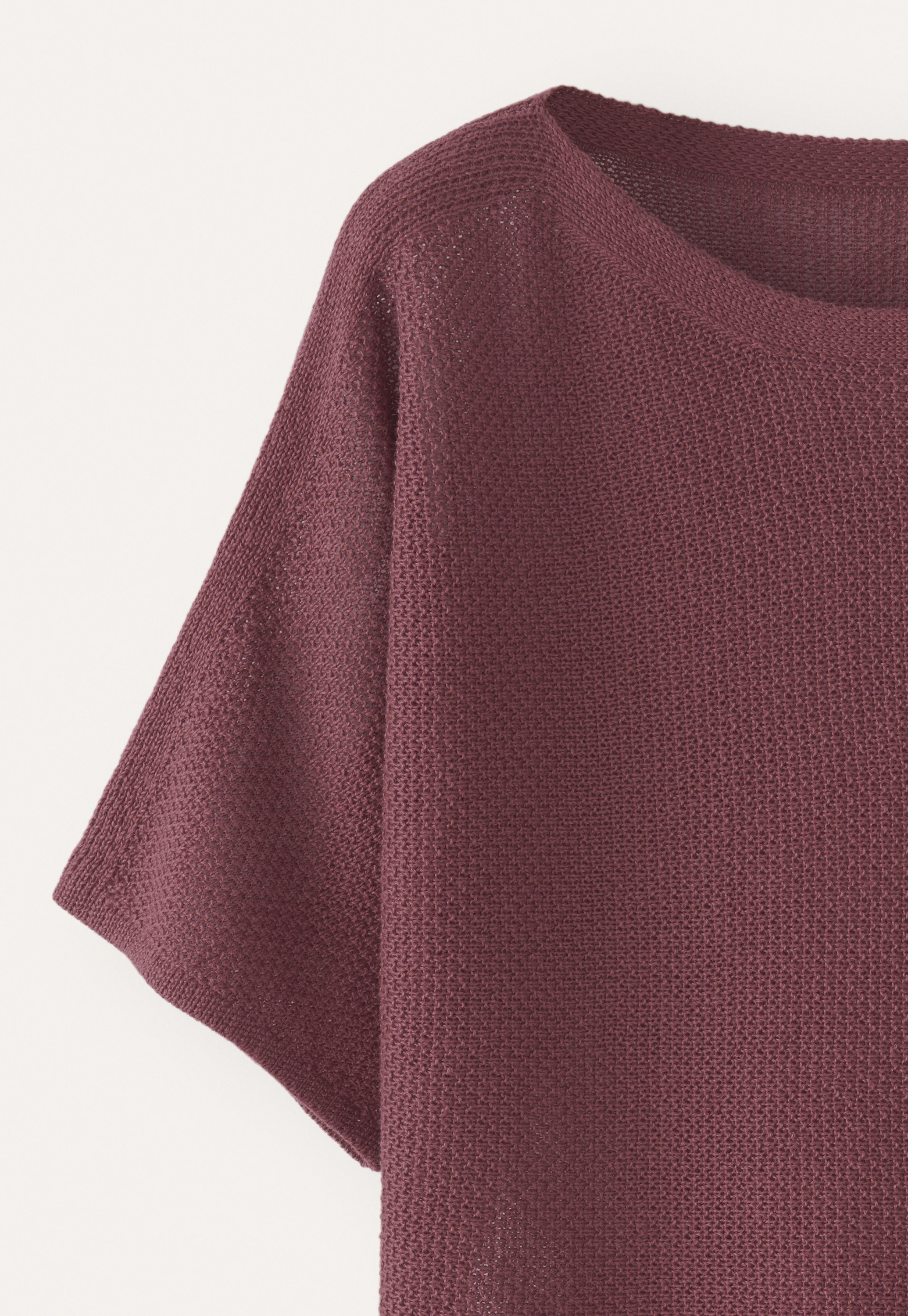 POETRY - Moss-stitch linen dolman-sleeve sweater