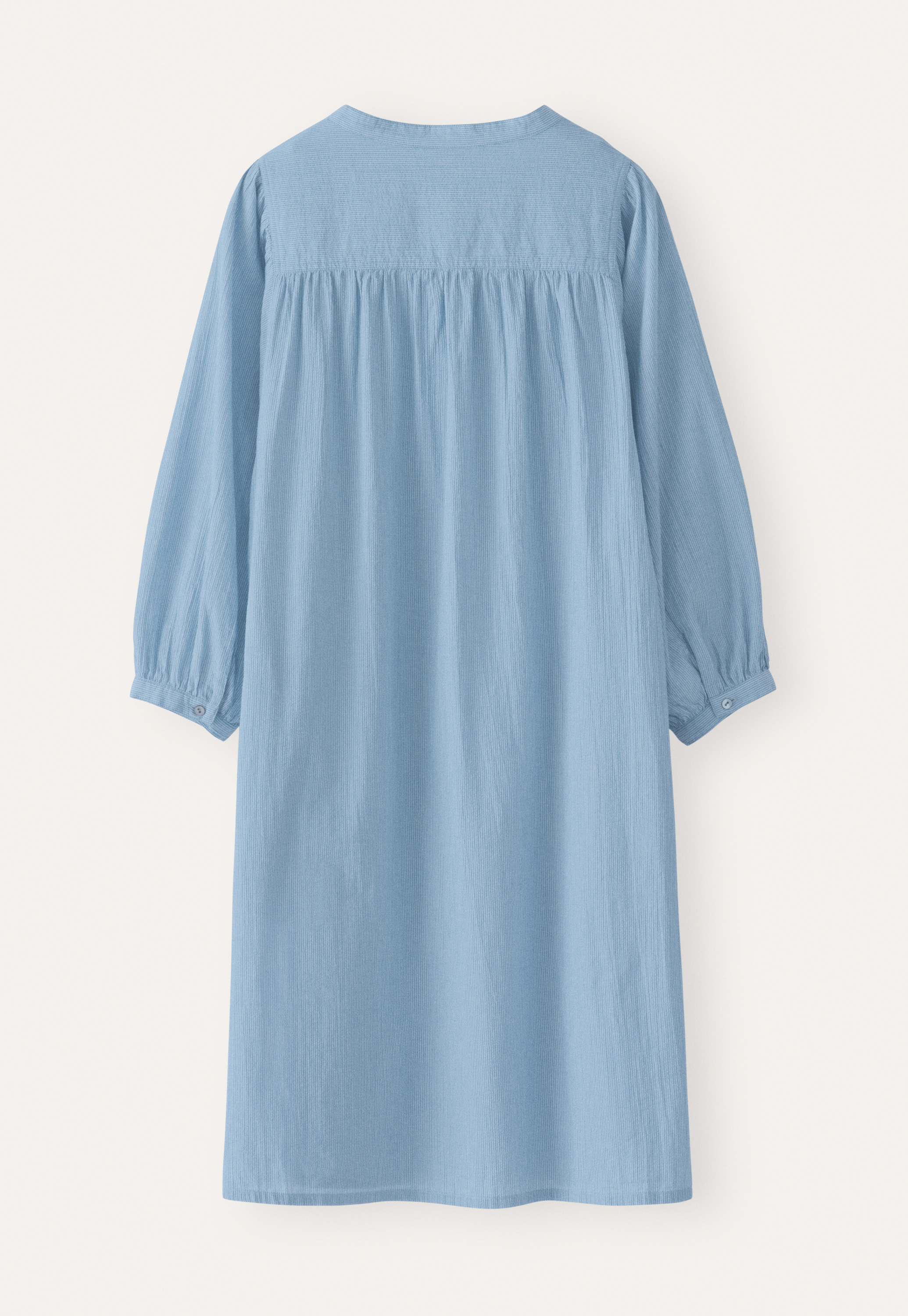 POETRY - Fine-striped cotton button-through dress