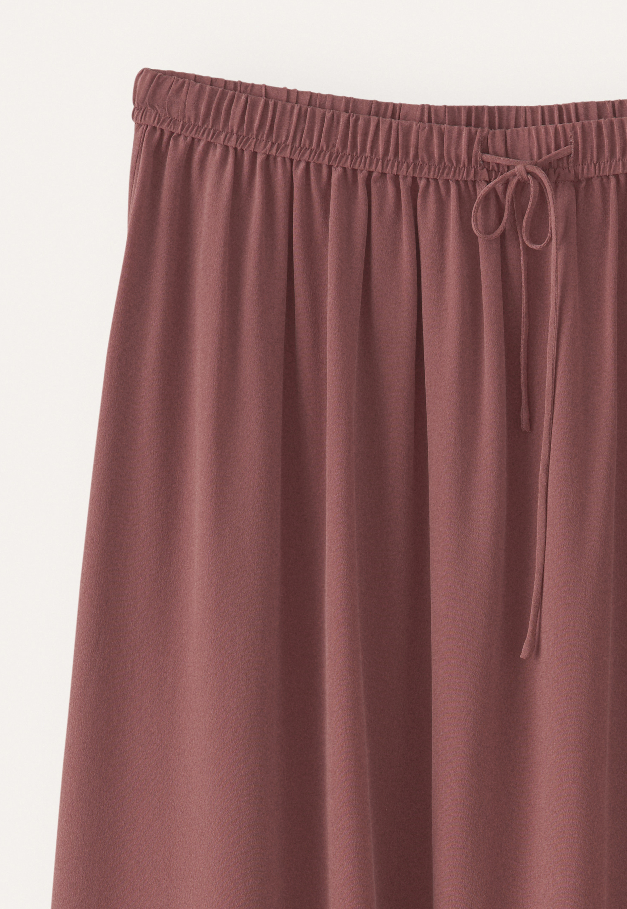 POETRY - Silk split-hem skirt