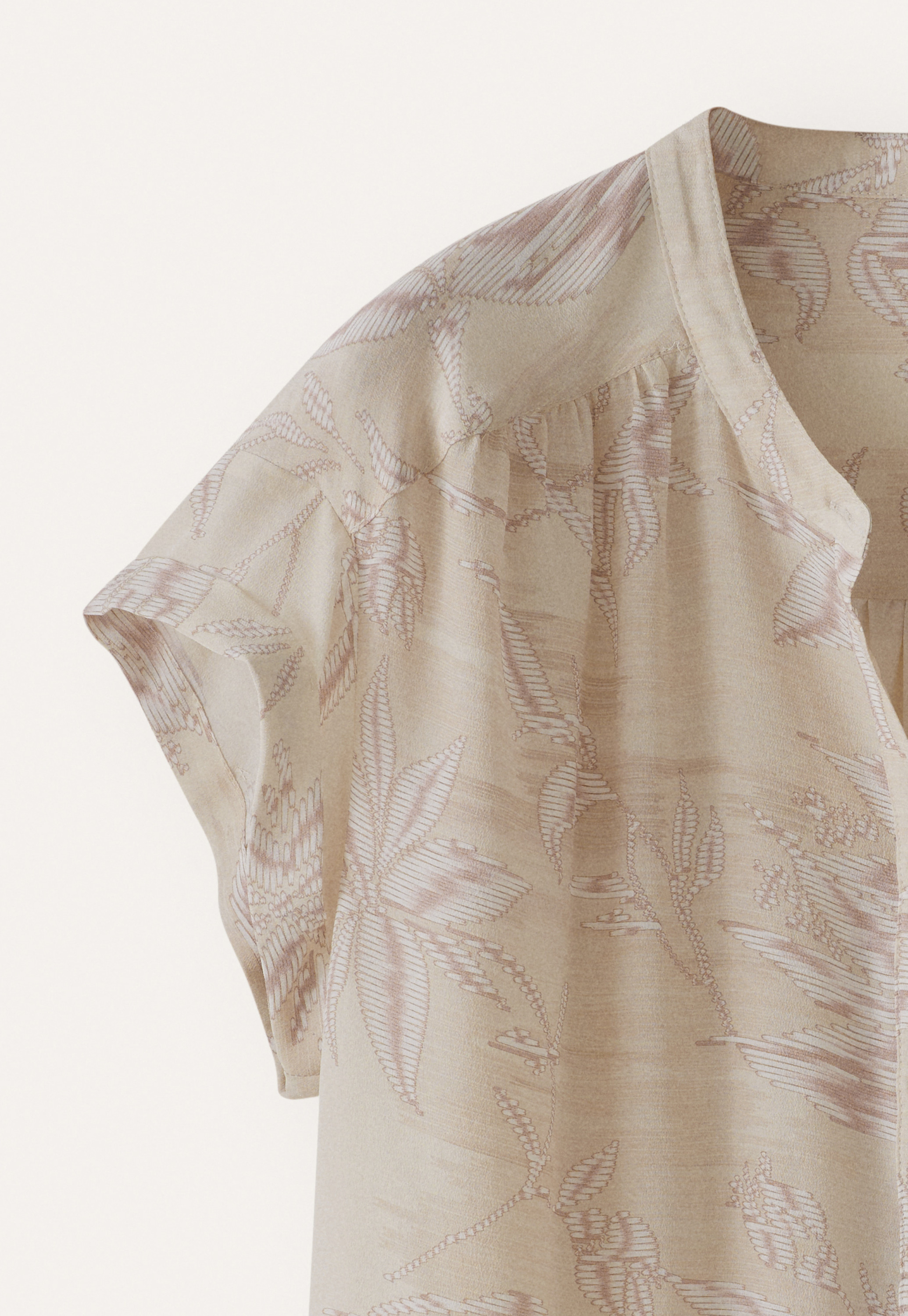 POETRY - Printed silk boxy shirt
