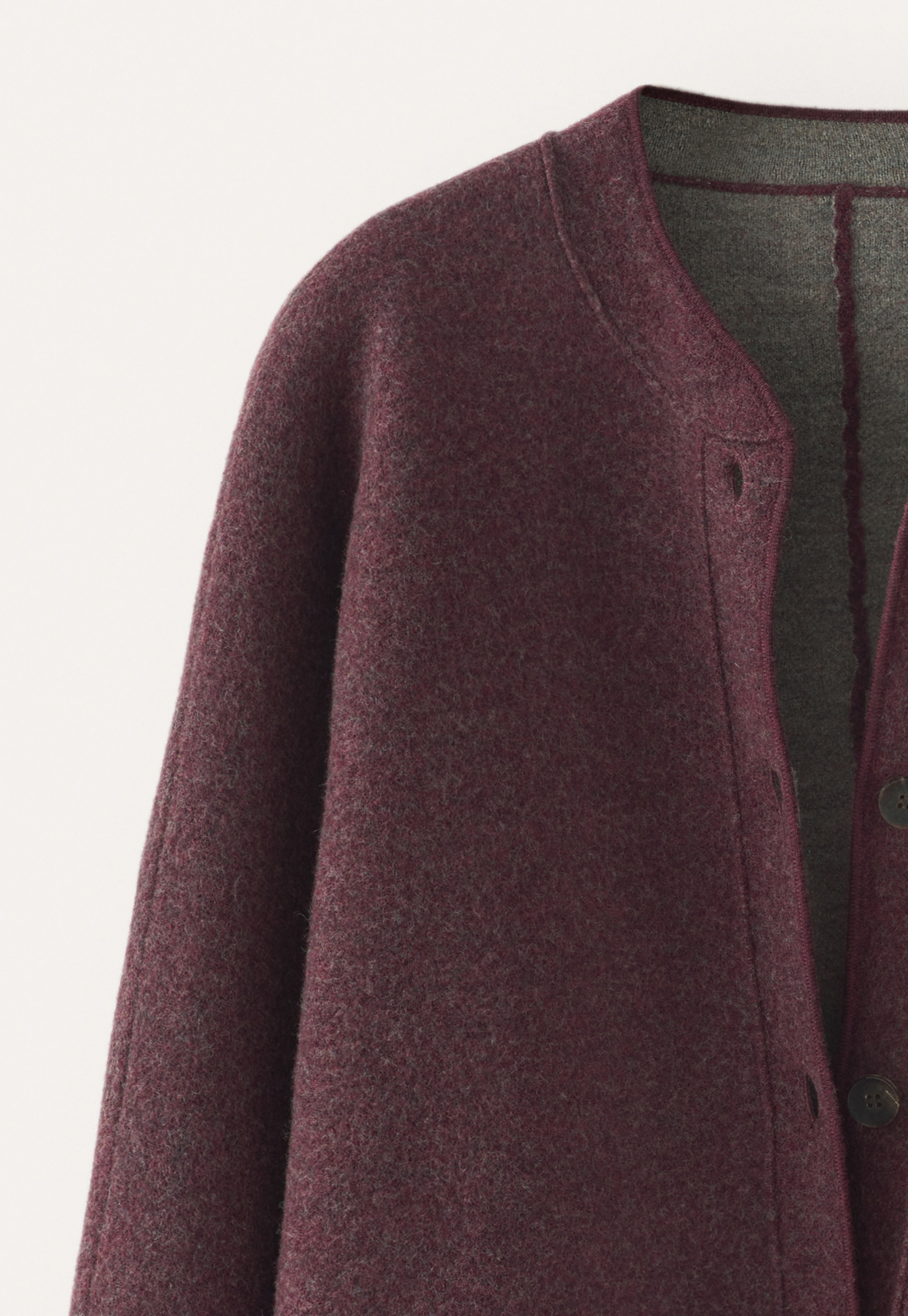 POETRY - Plaited boiled wool dolman jacket