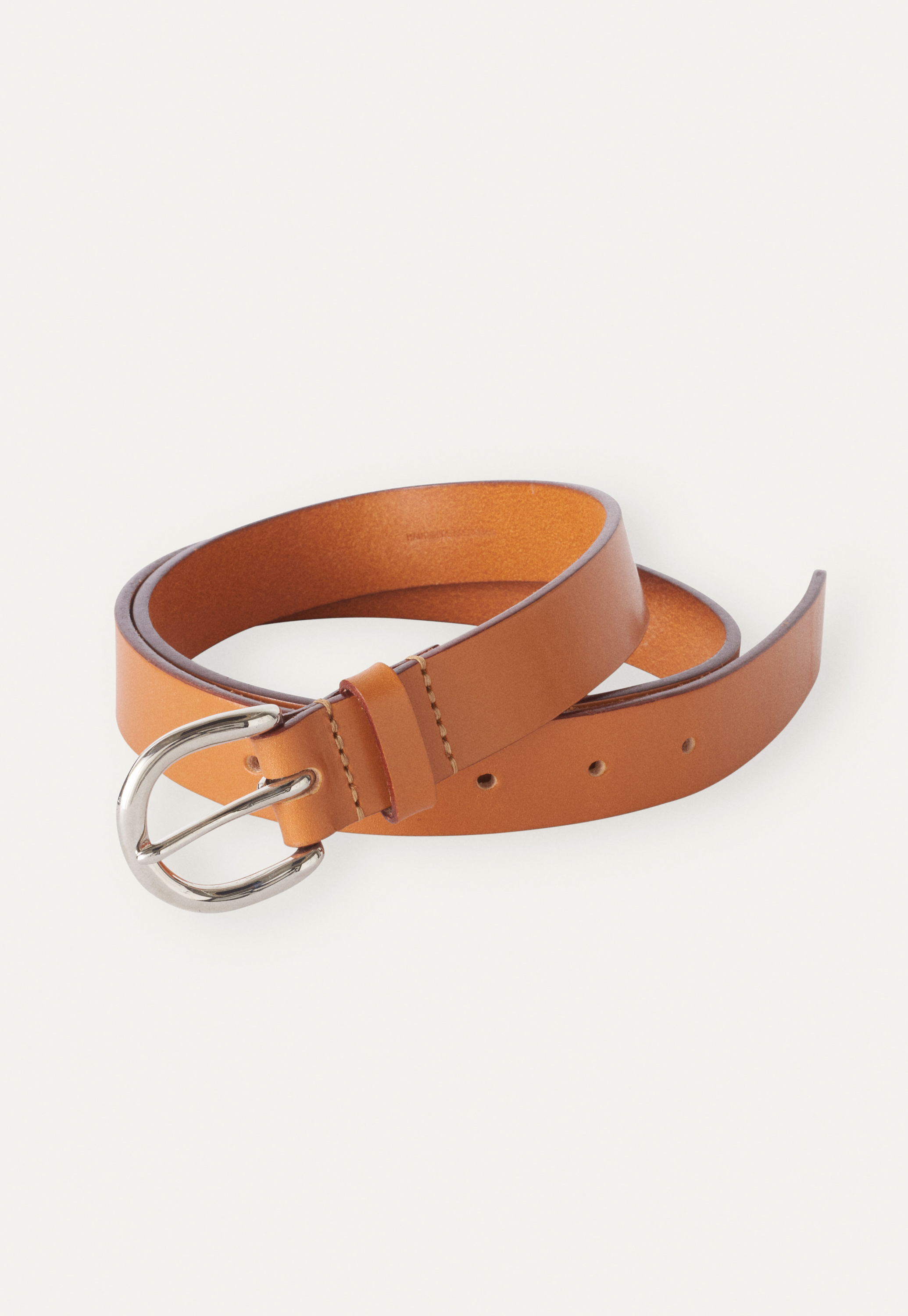 slim tan belt