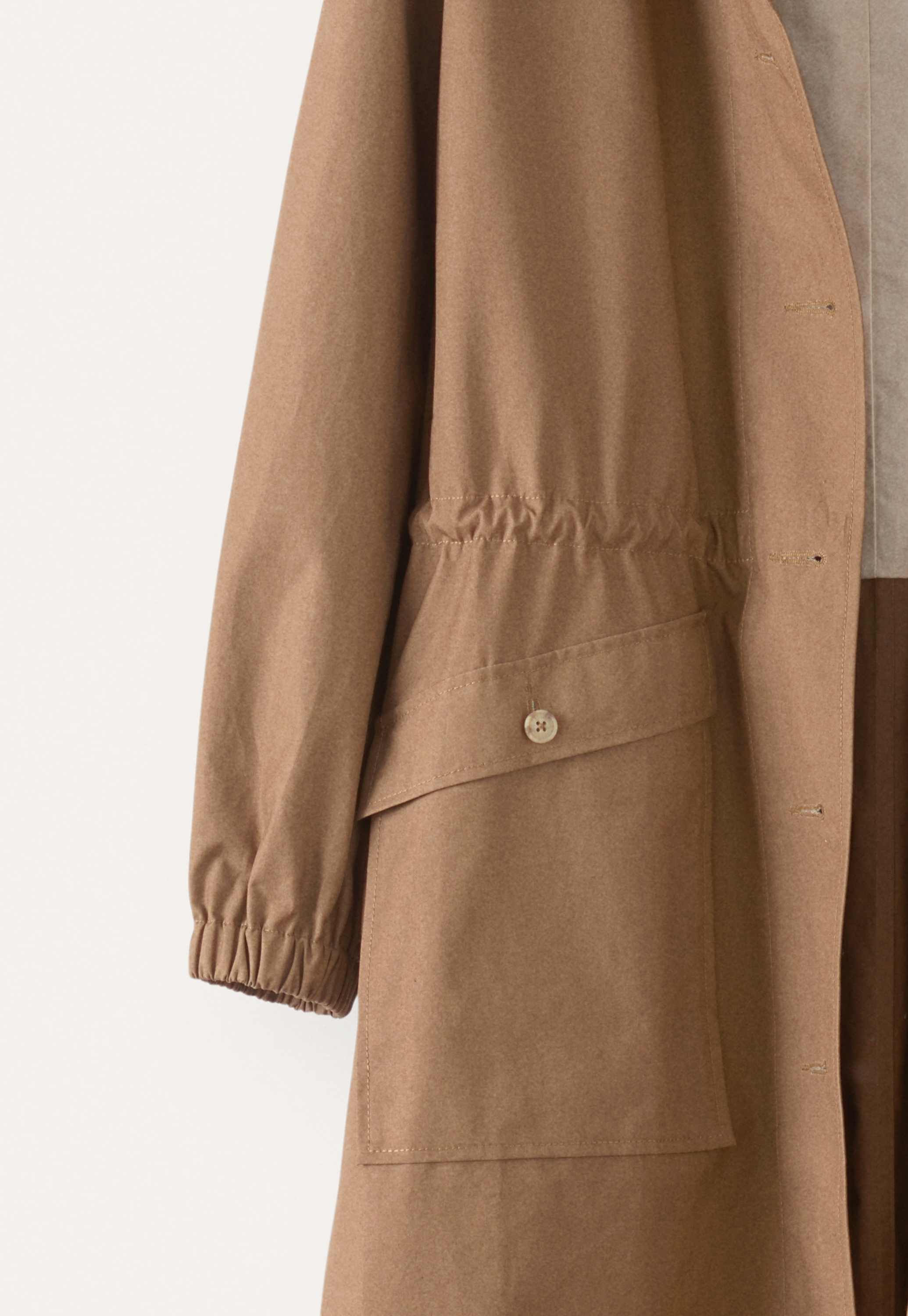 long brown raincoat