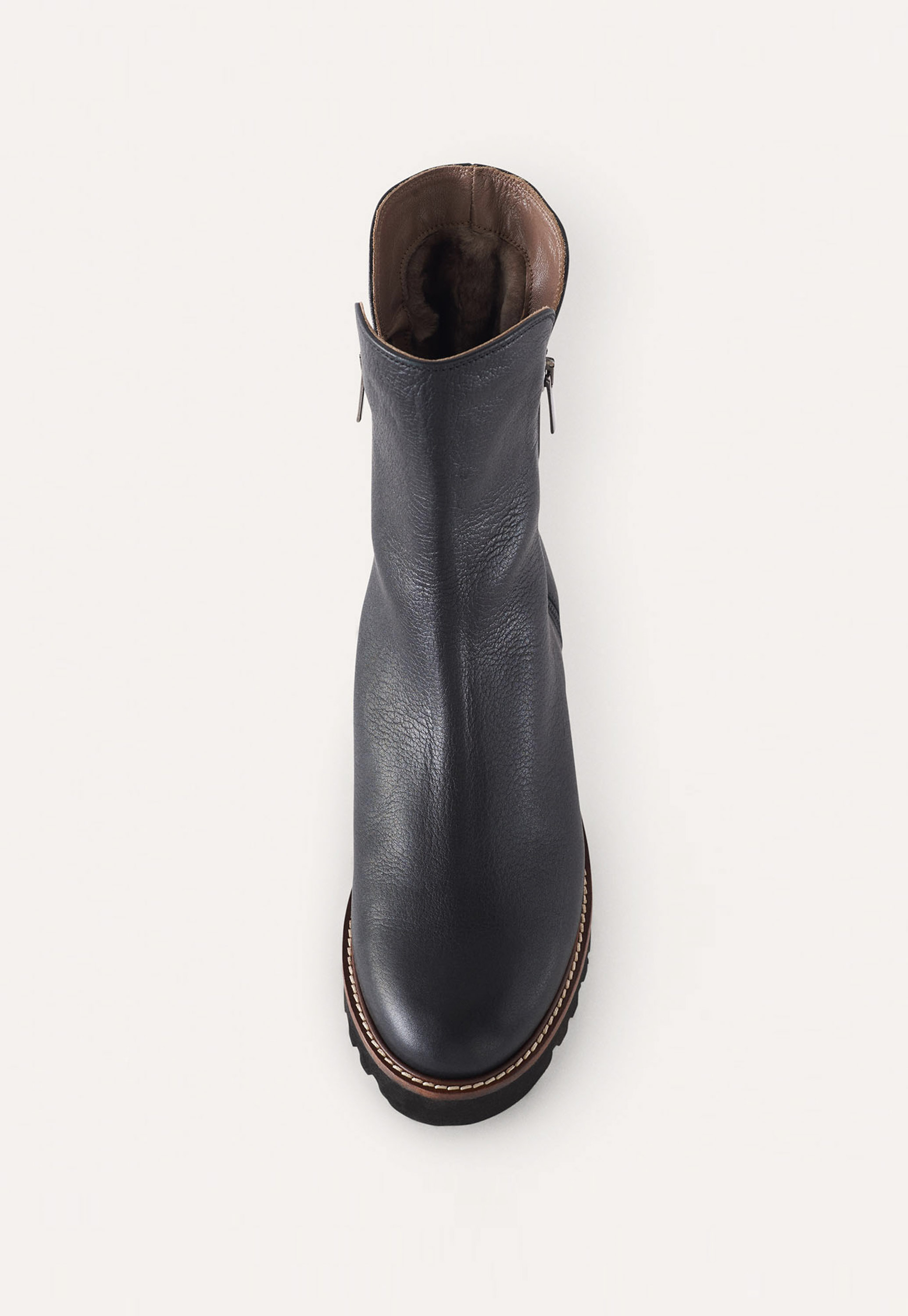 zip up black ankle boots