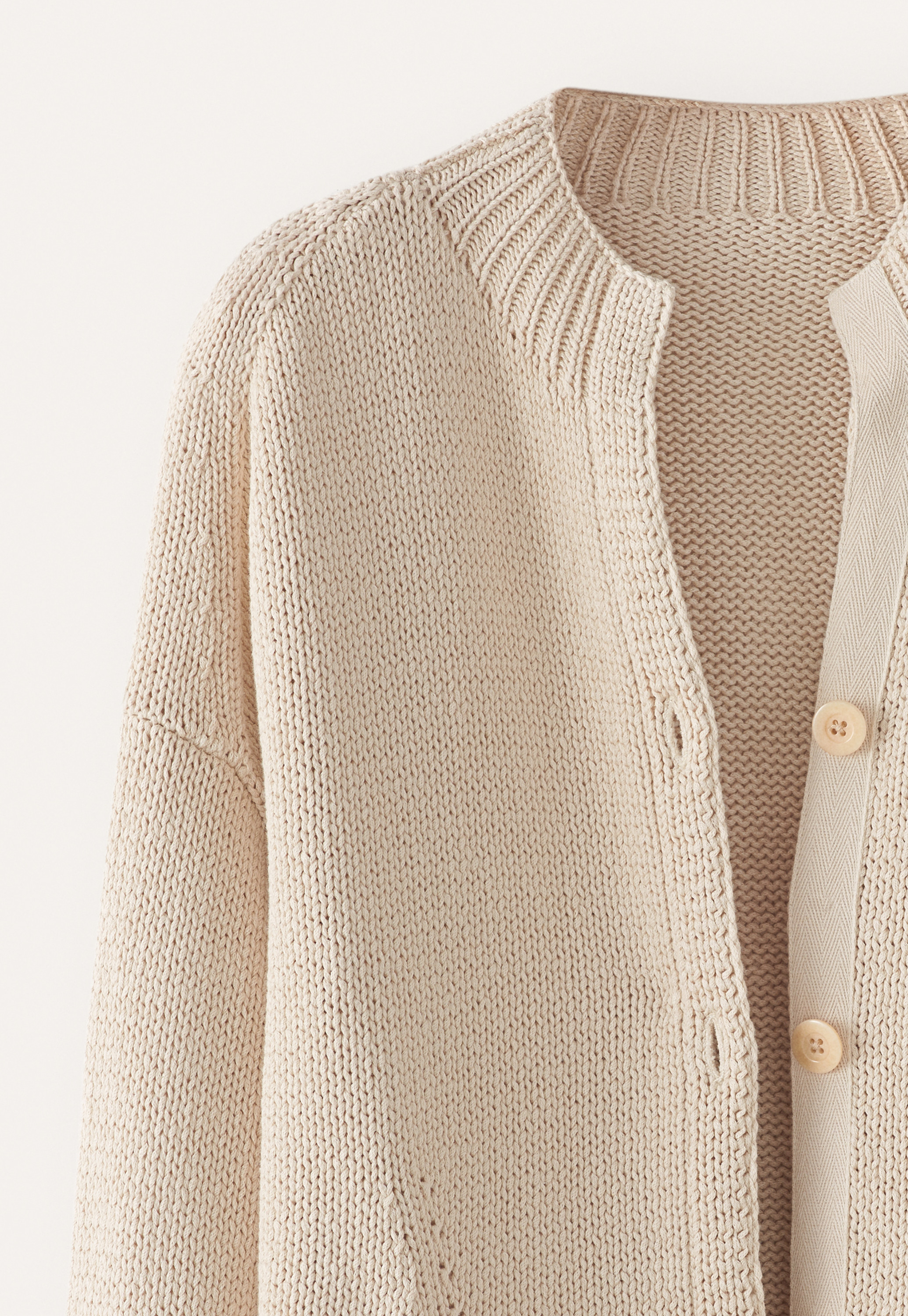POETRY - Chunky cotton-tape cardigan