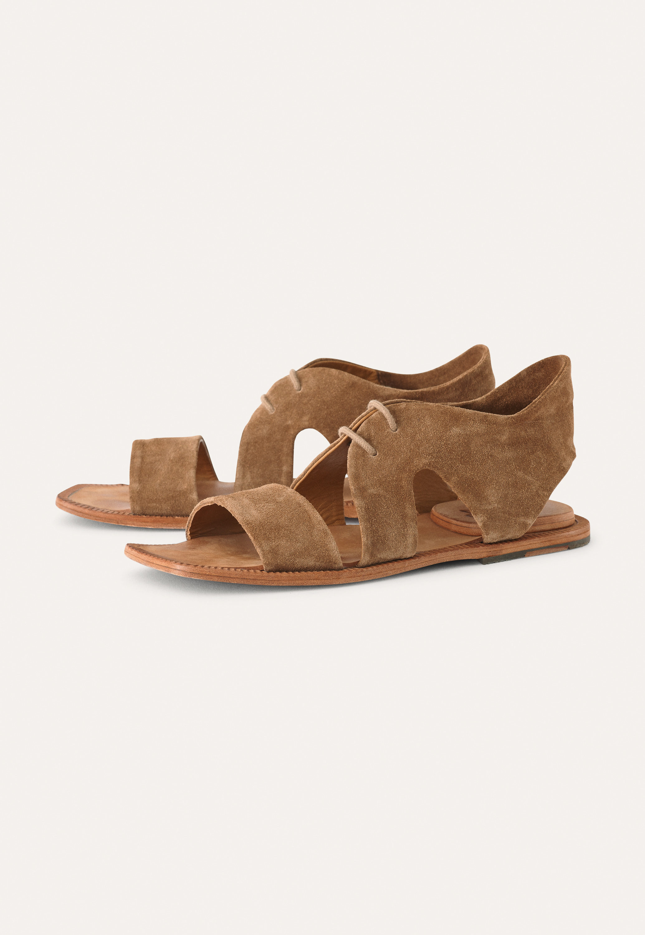 suede lace up sandals