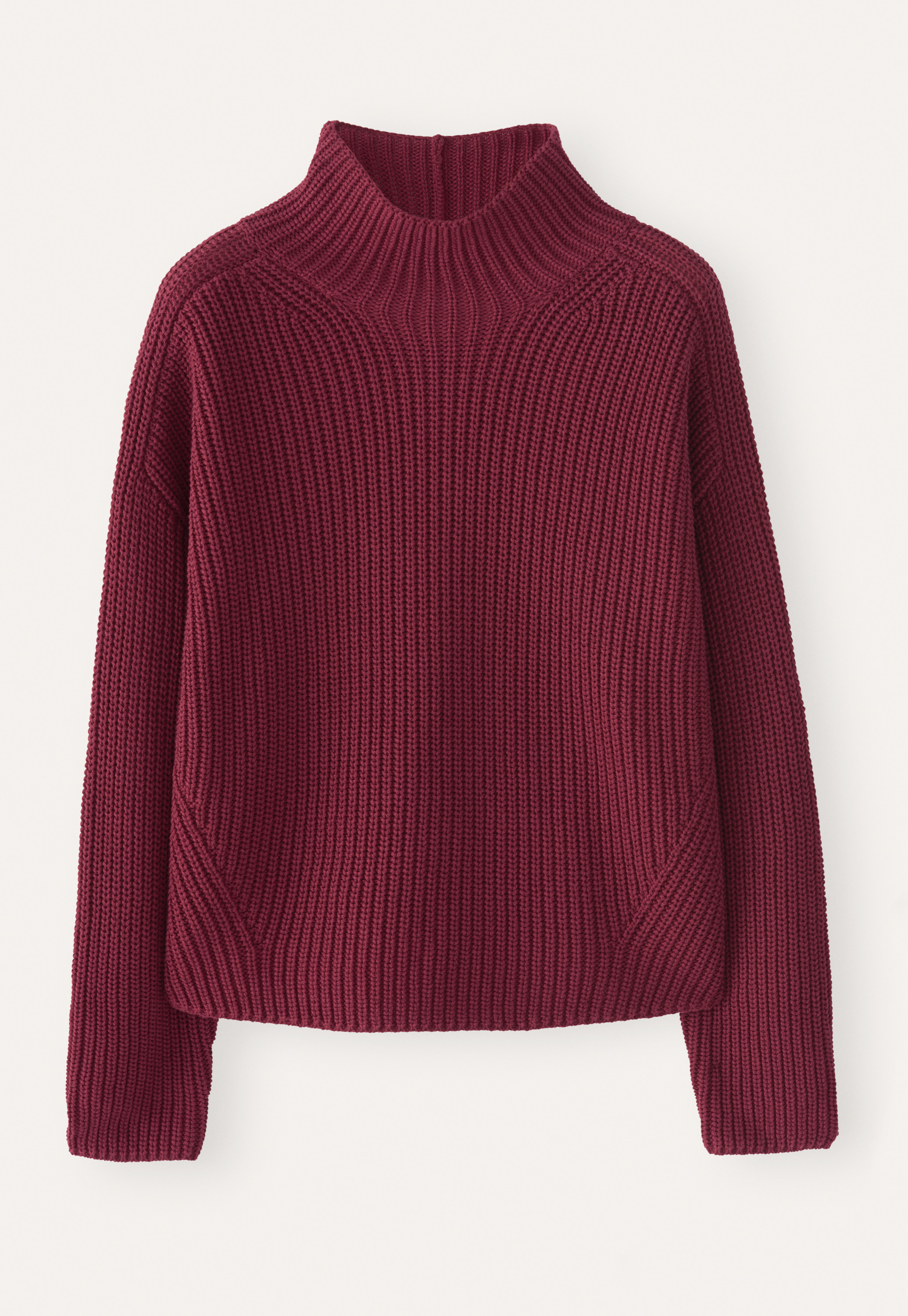 Poetry Pullover mit Trichterkragen aus Baumwollbändchengarn