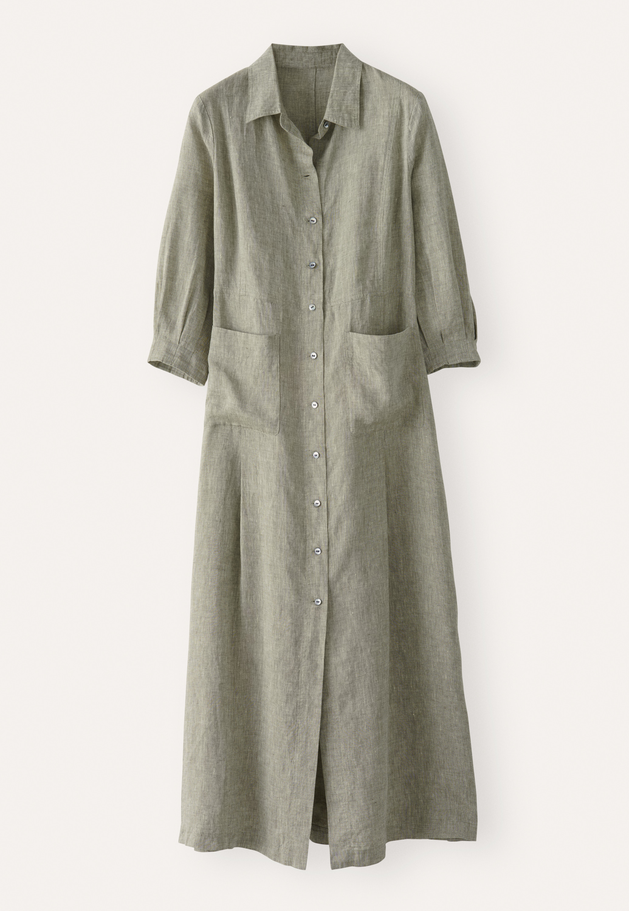chinese dress ladies Button Down Dress - Linen Maxi Dress main image 0