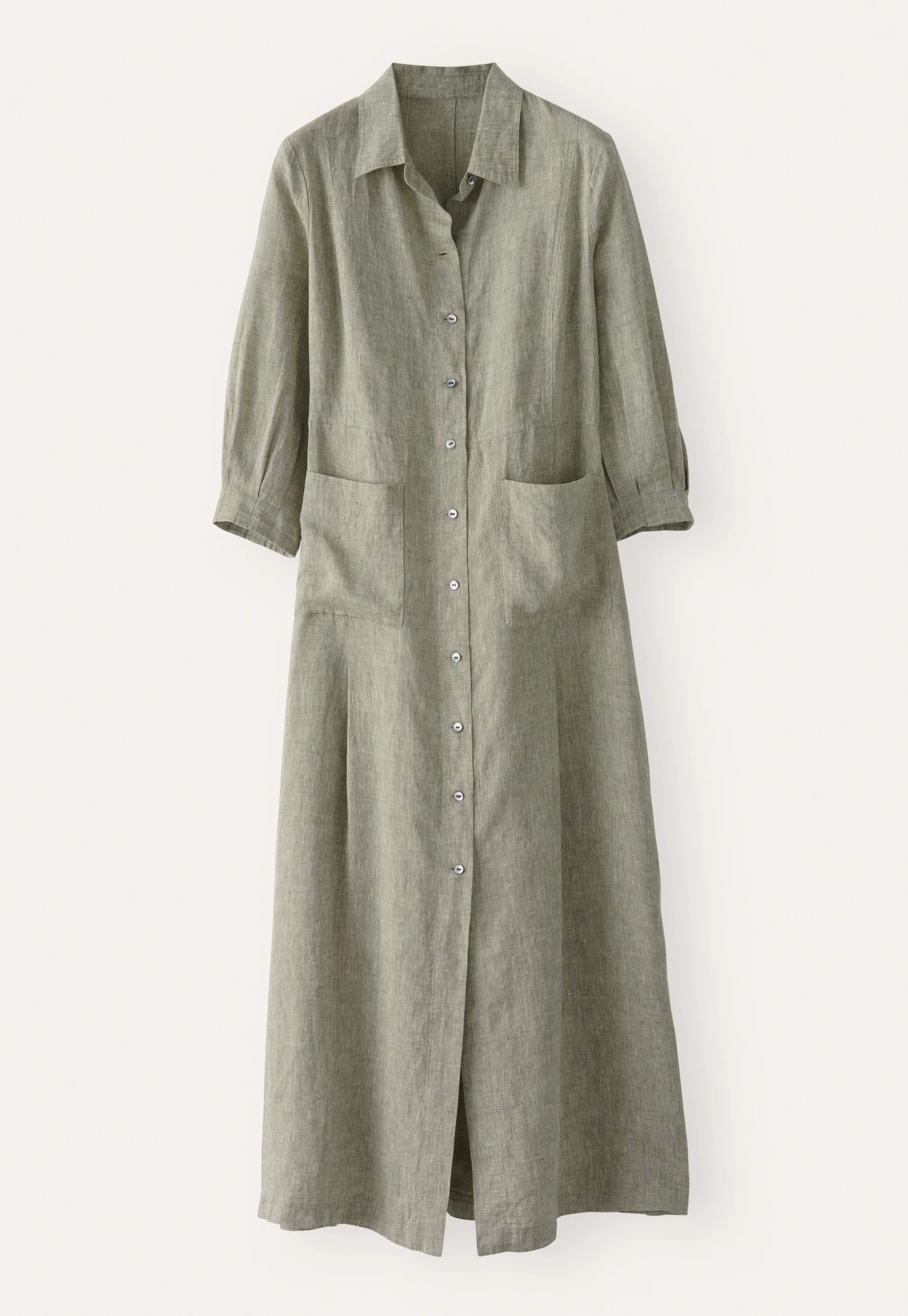 POETRY - Linen button-front maxi-dress POETRY - Linen button-front maxi-dress