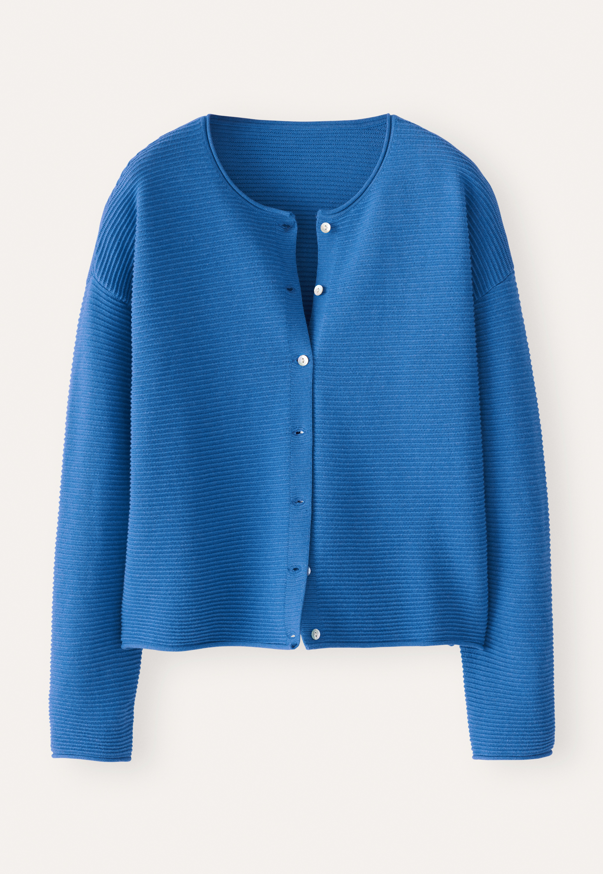 Light Blue Cardigan Organic Cotton Ribbed Cardigan Light Blue