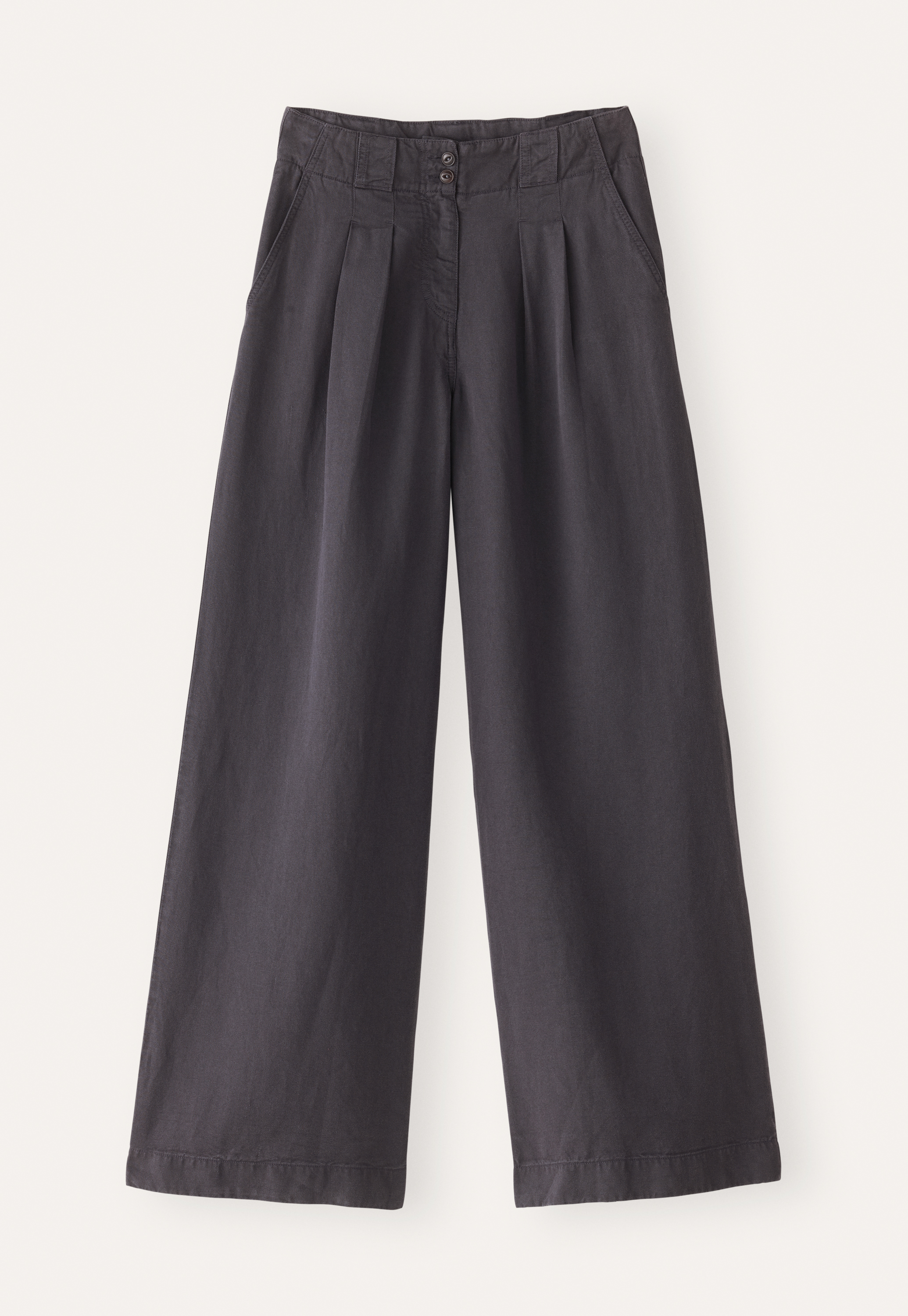 Poetry - Lyocell & linen pleat-front trousers