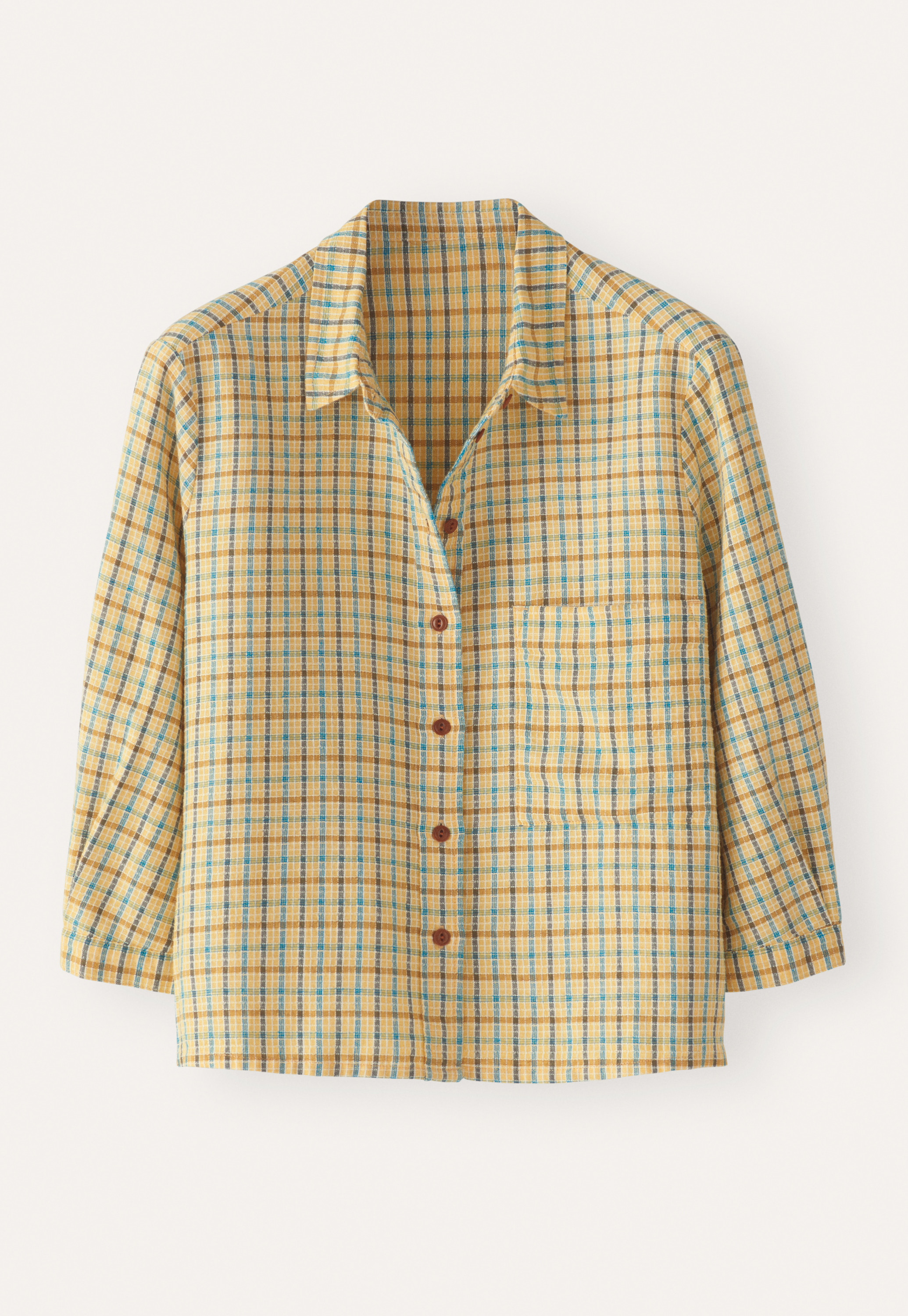 Poetry - Cotton & linen checked shirt