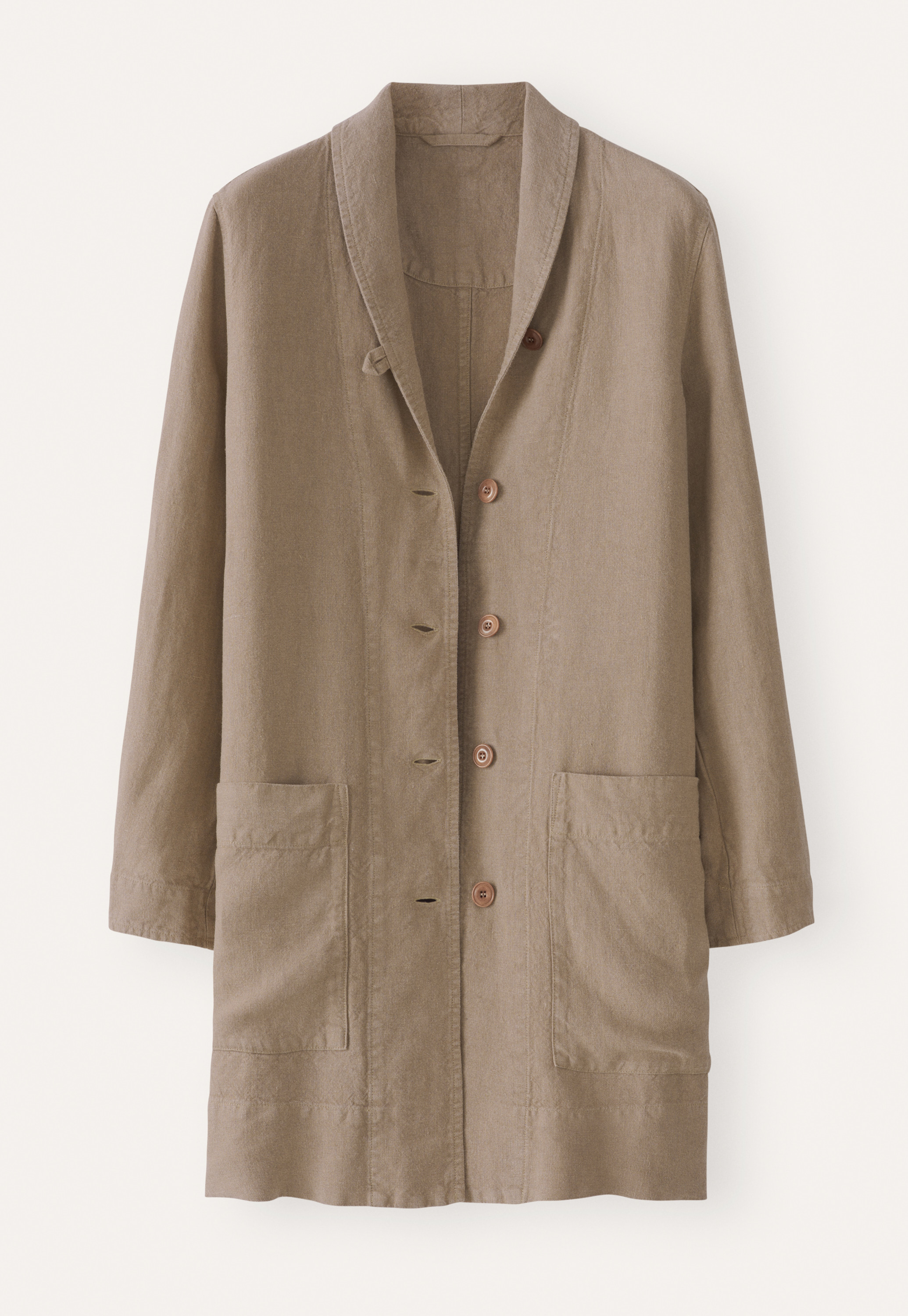 POETRY - Heavy linen long jacket