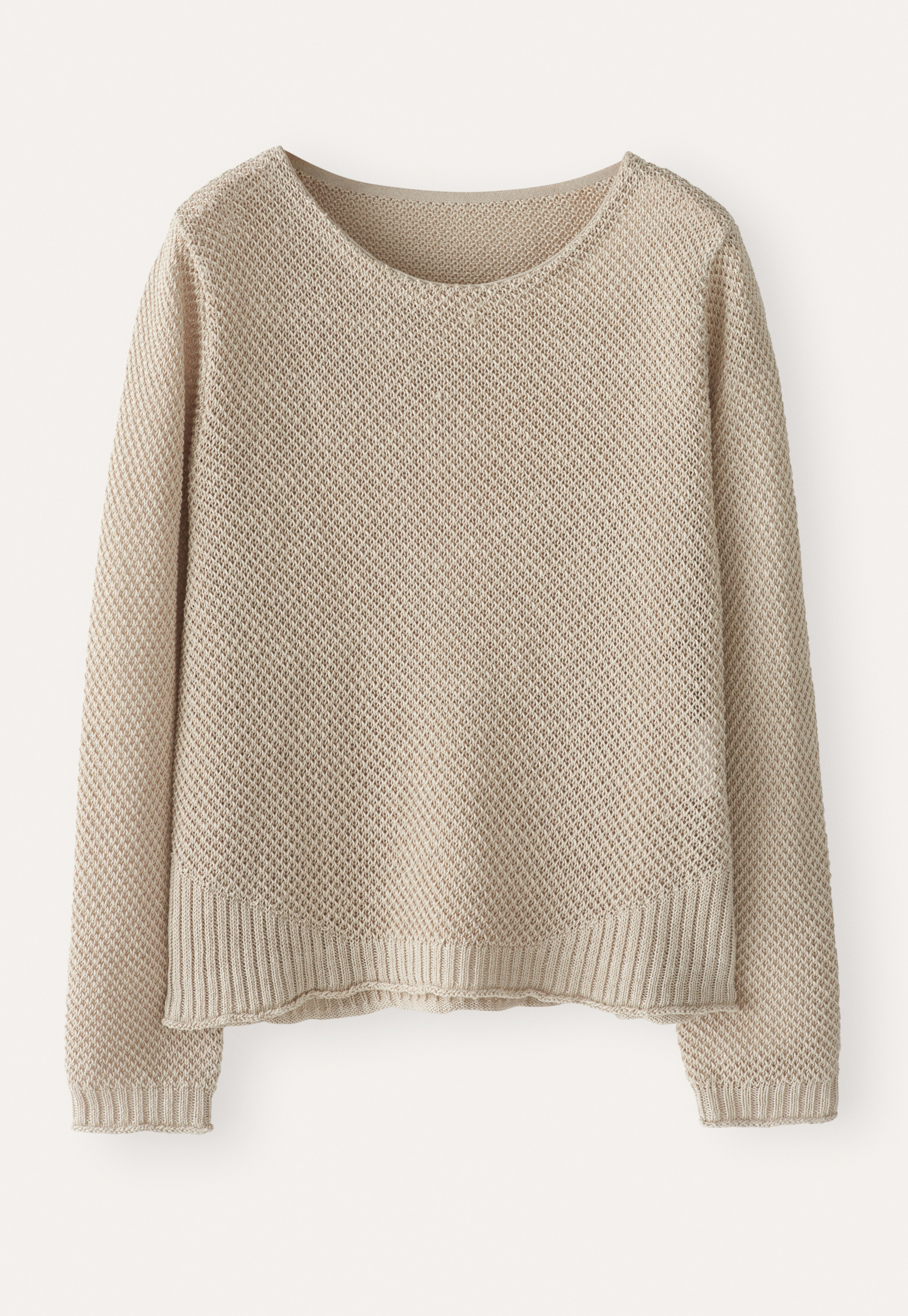 Poetry Linen moss-stitch sweater