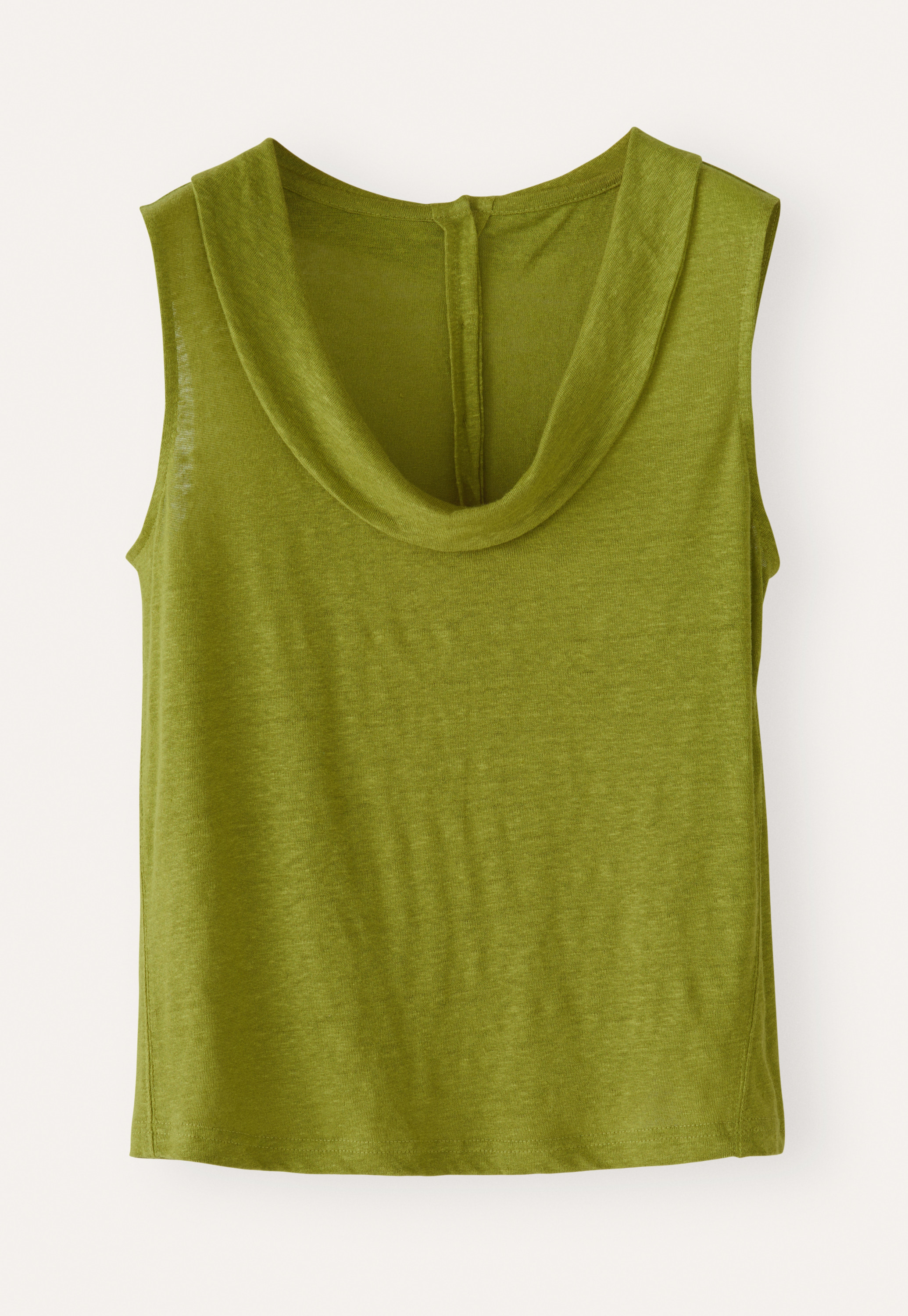Poetry - Linen folded-collar sleeveless top