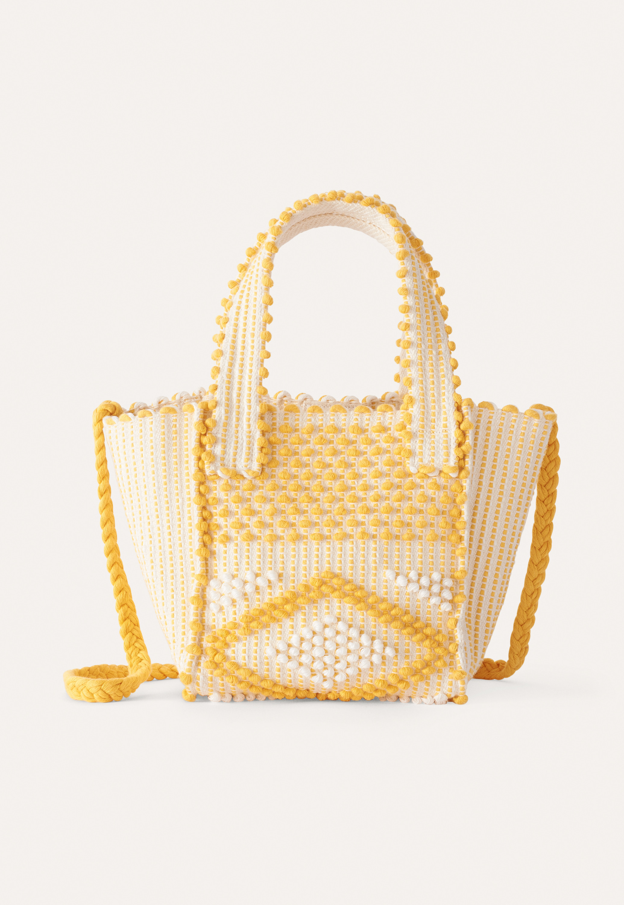 Poetry - Cotton & linen knotted bag