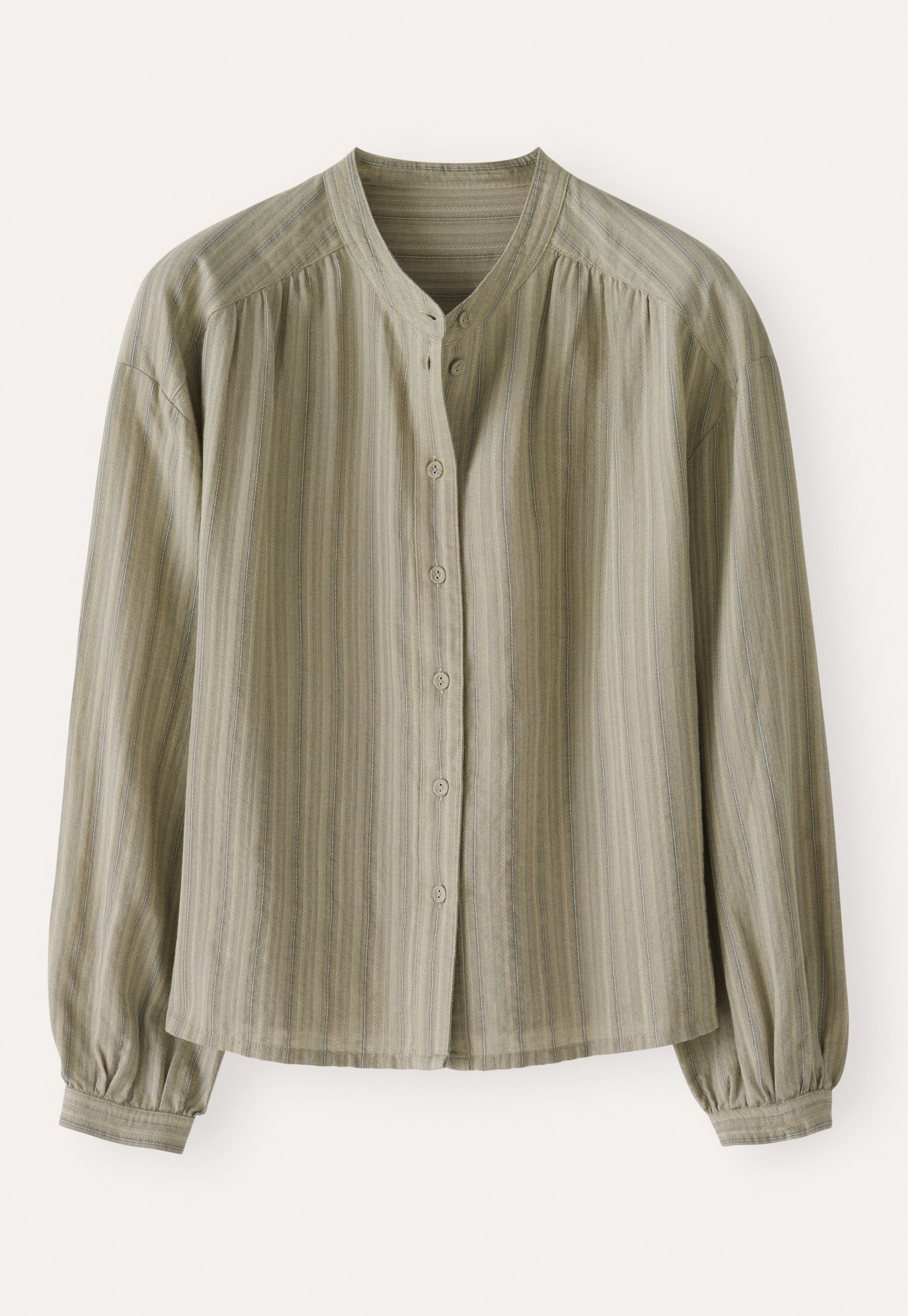 POETRY - Striped lyocell cotton & wool shirt