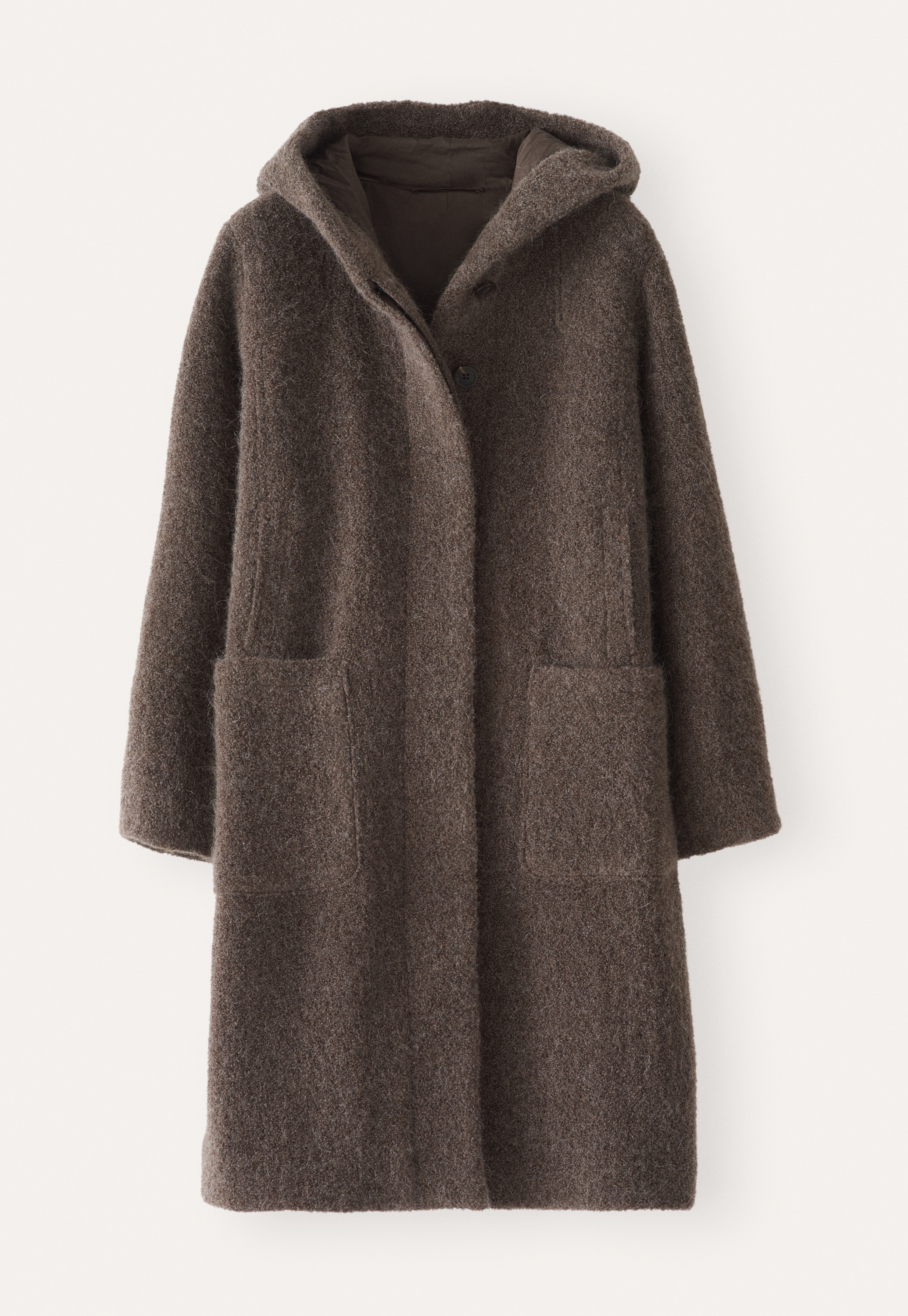 POETRY - Alpaca bouclé hooded coat