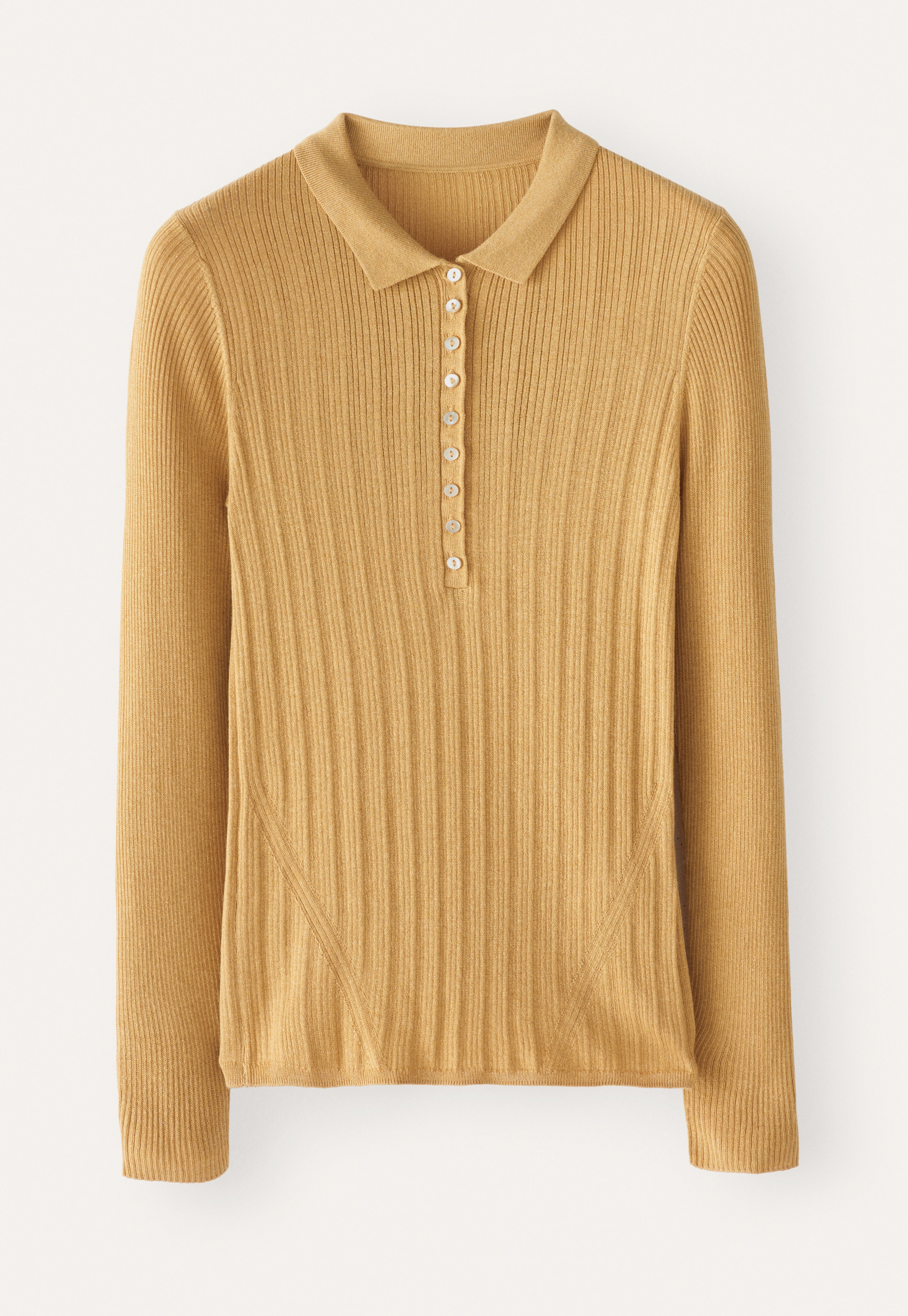 POETRY - Silk & cashmere ribbed polo sweater