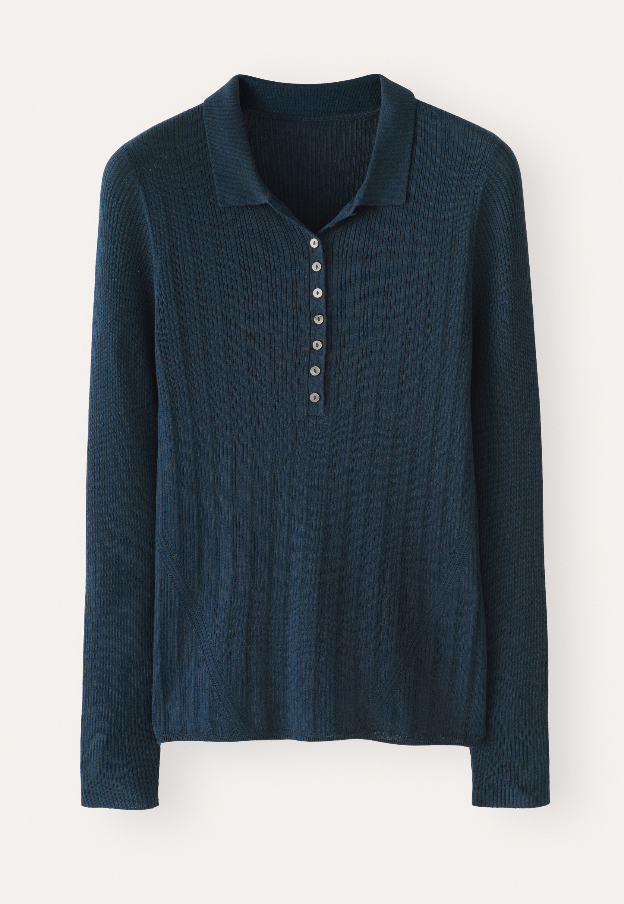 トップス 25AW cash&barba Mongolian Cashmere POLO POETRY - Silk & cashmere ribbed polo sweater