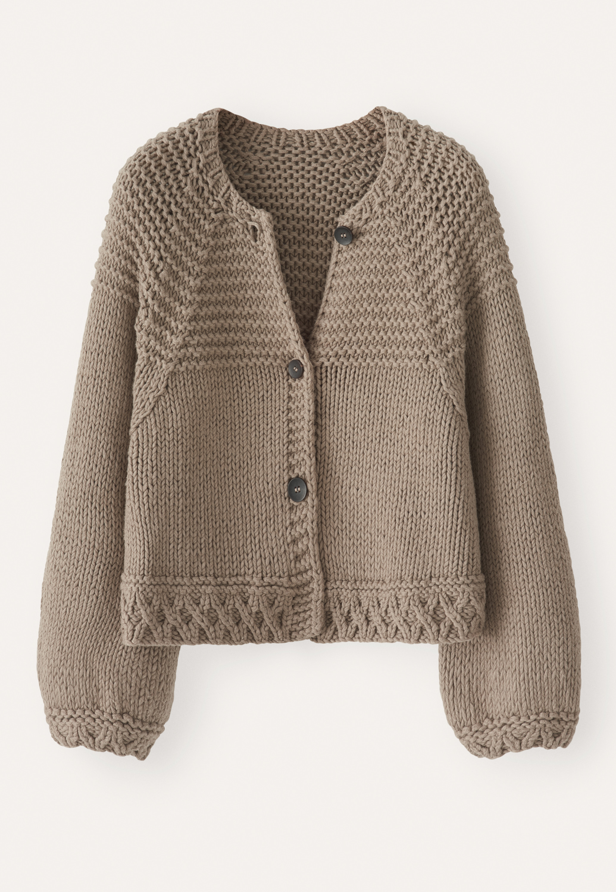 POETRY - Hand-knitted cotton cardigan