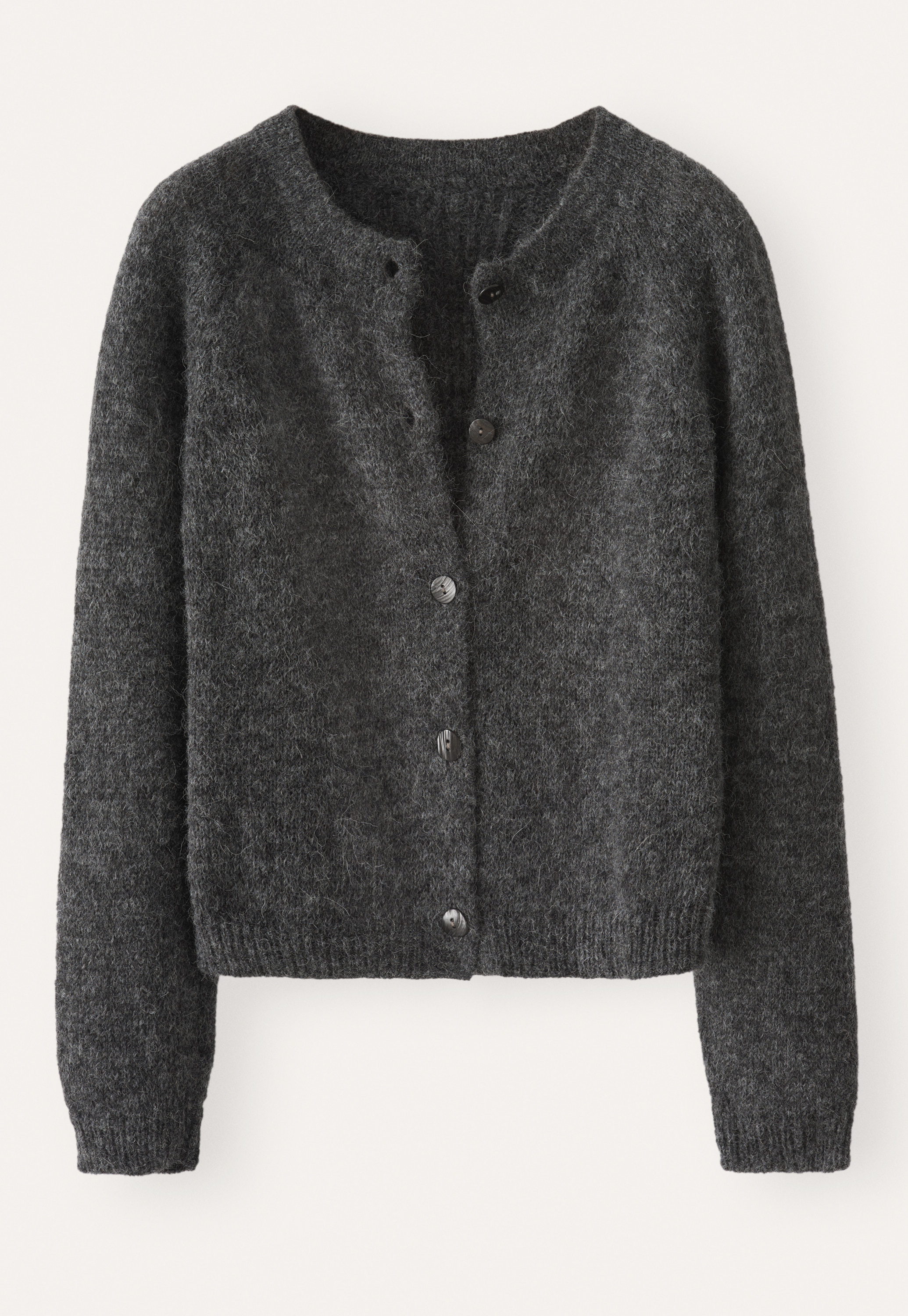 り*つ 70'sMohair×Alpaca Raglan Cardigan POETRY - Alpaca & silk raglan-sleeve cardigan