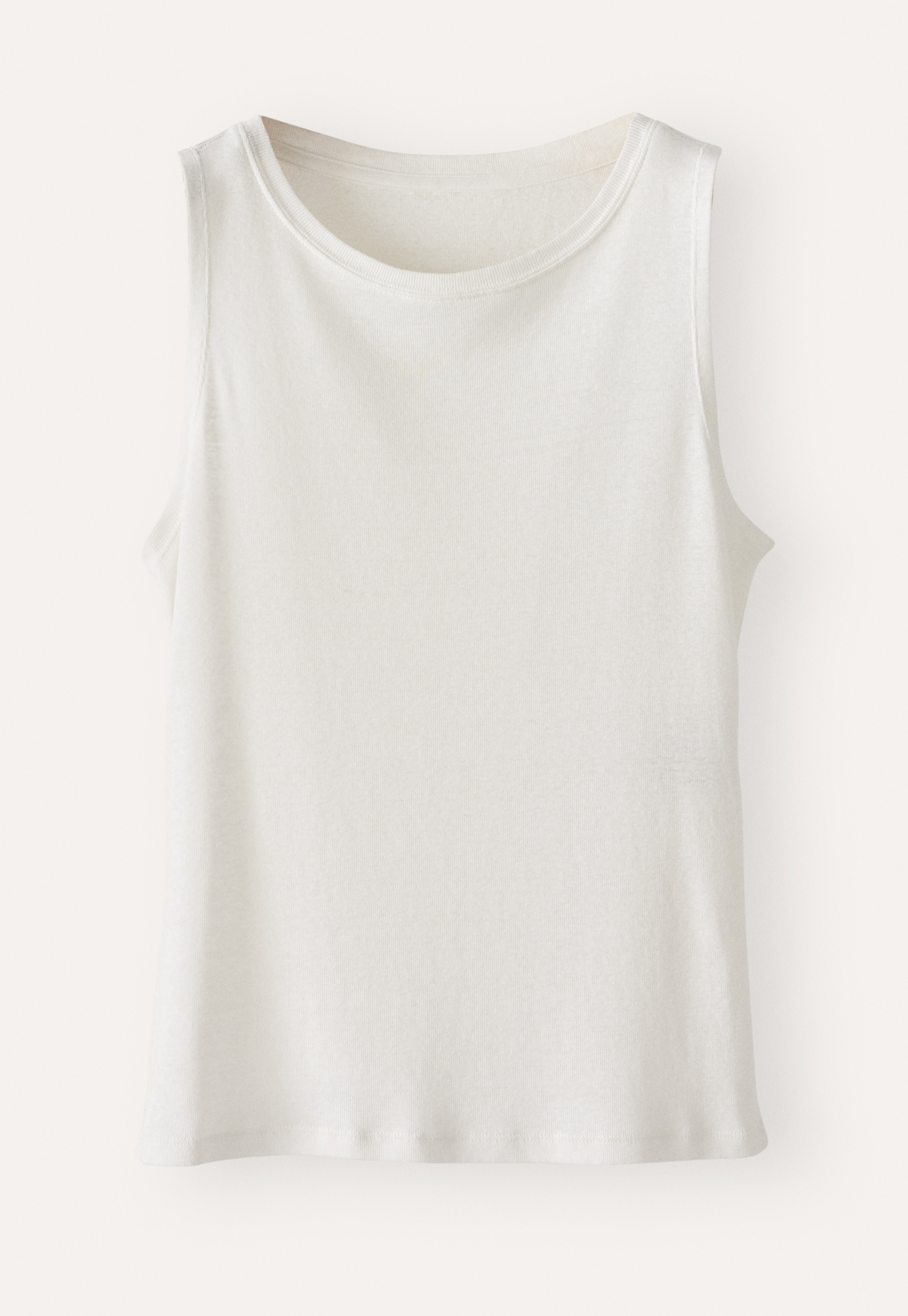 POETRY - Hemp & cotton rib jersey high-neck vest