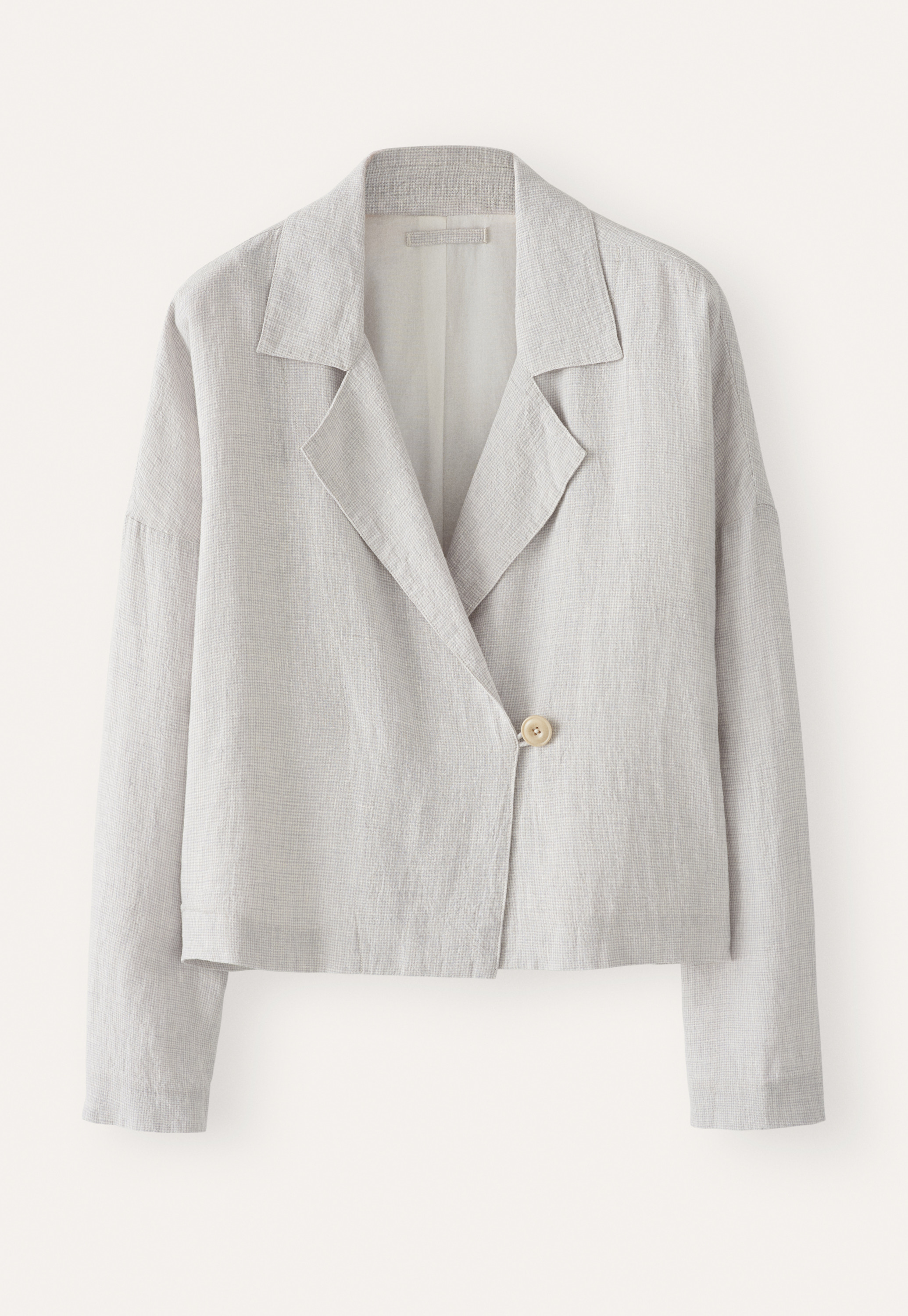 POETRY - High-twist linen wide-collar jacket