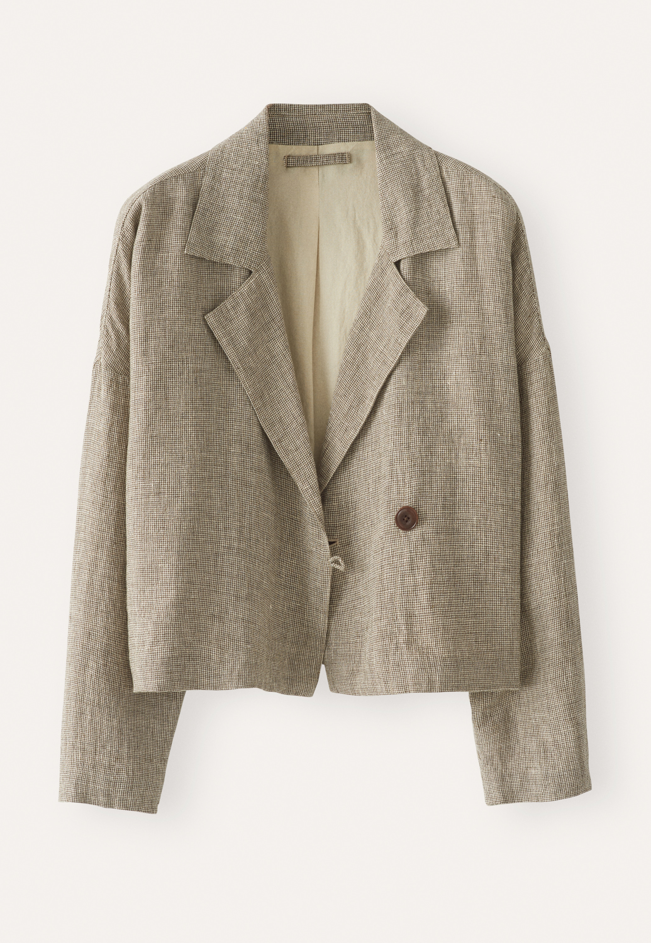 POETRY - High-twist linen wide-collar jacket