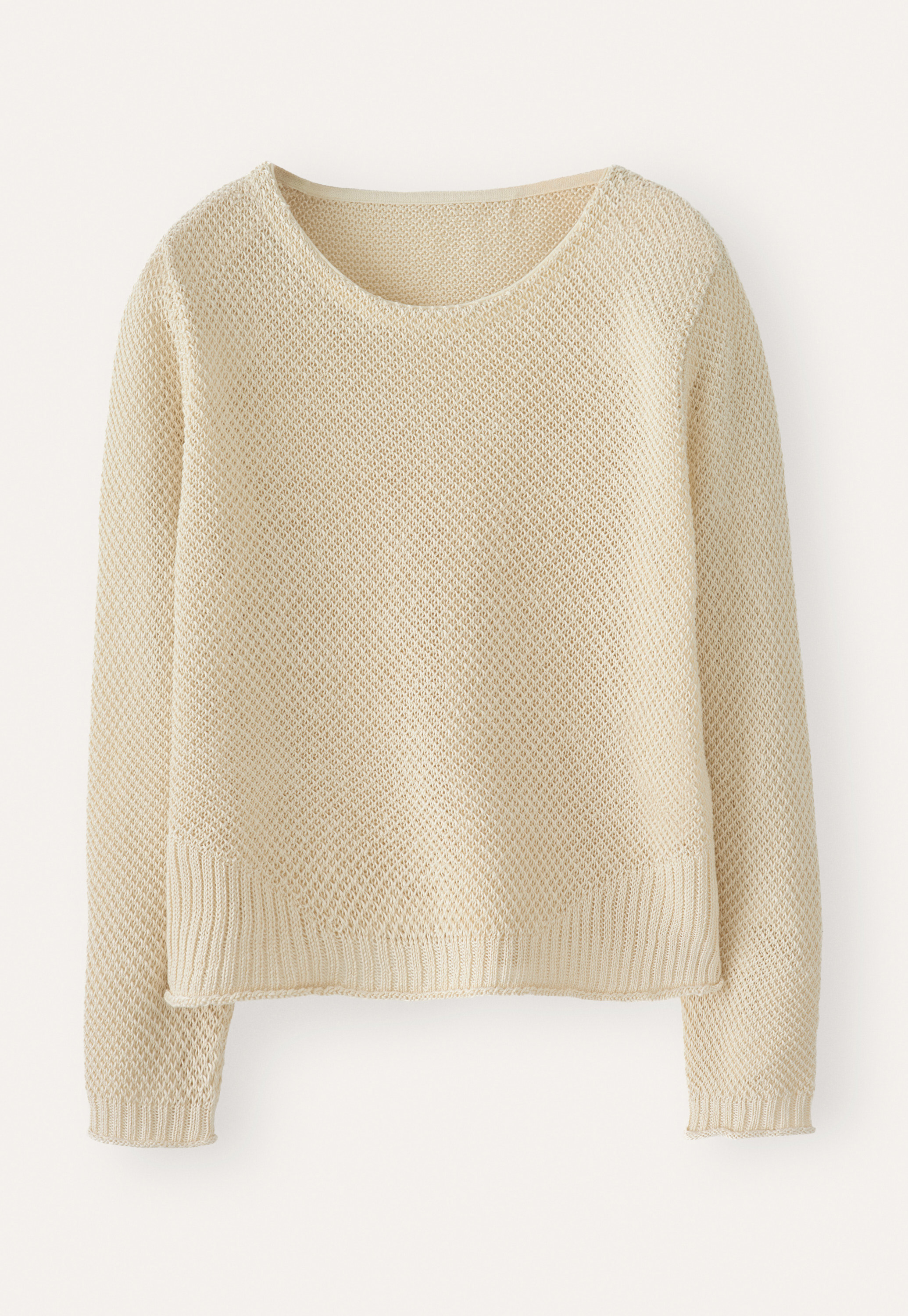 POETRY - Délavé linen moss-stitch sweater