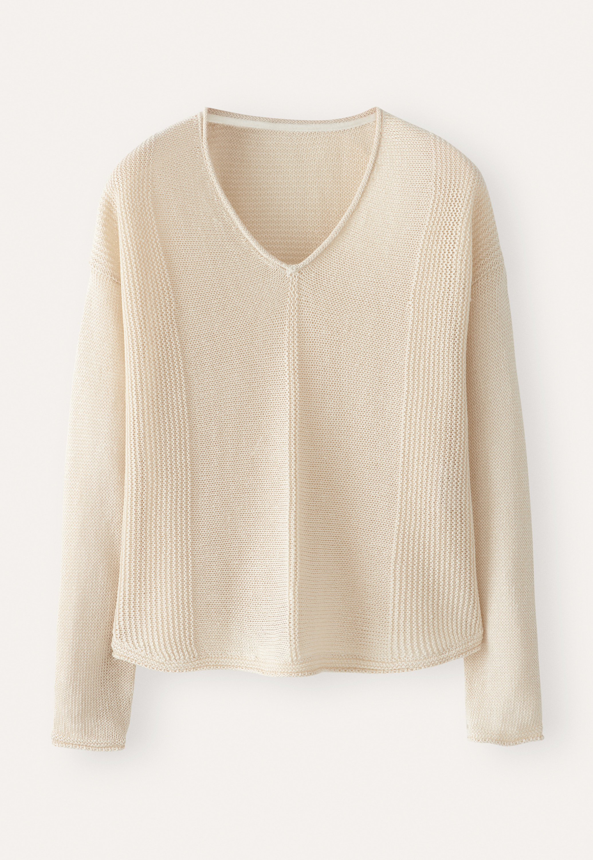 POETRY - Délavé linen v-neck sweater