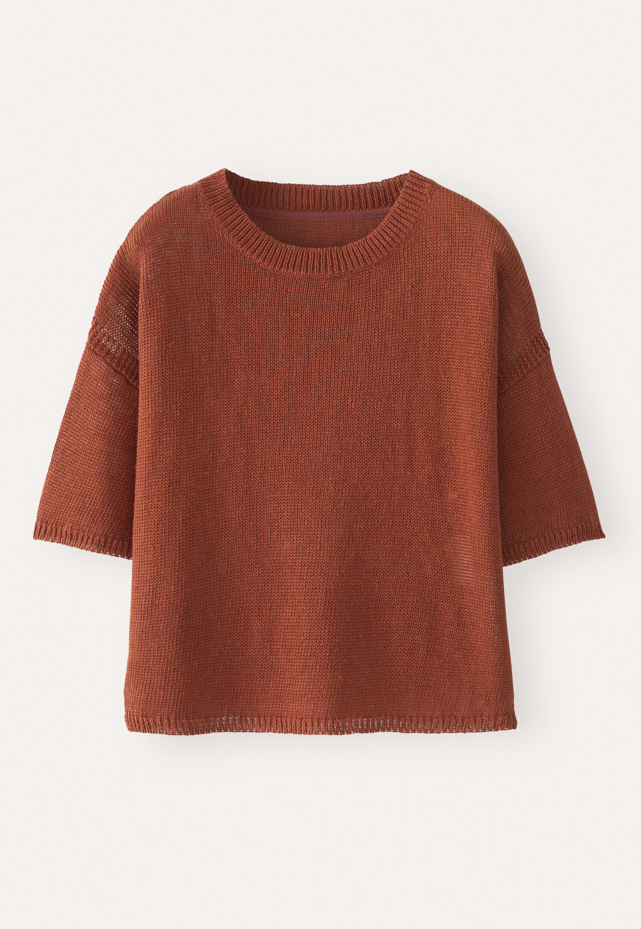 POETRY - Délavé linen short-sleeve sweater