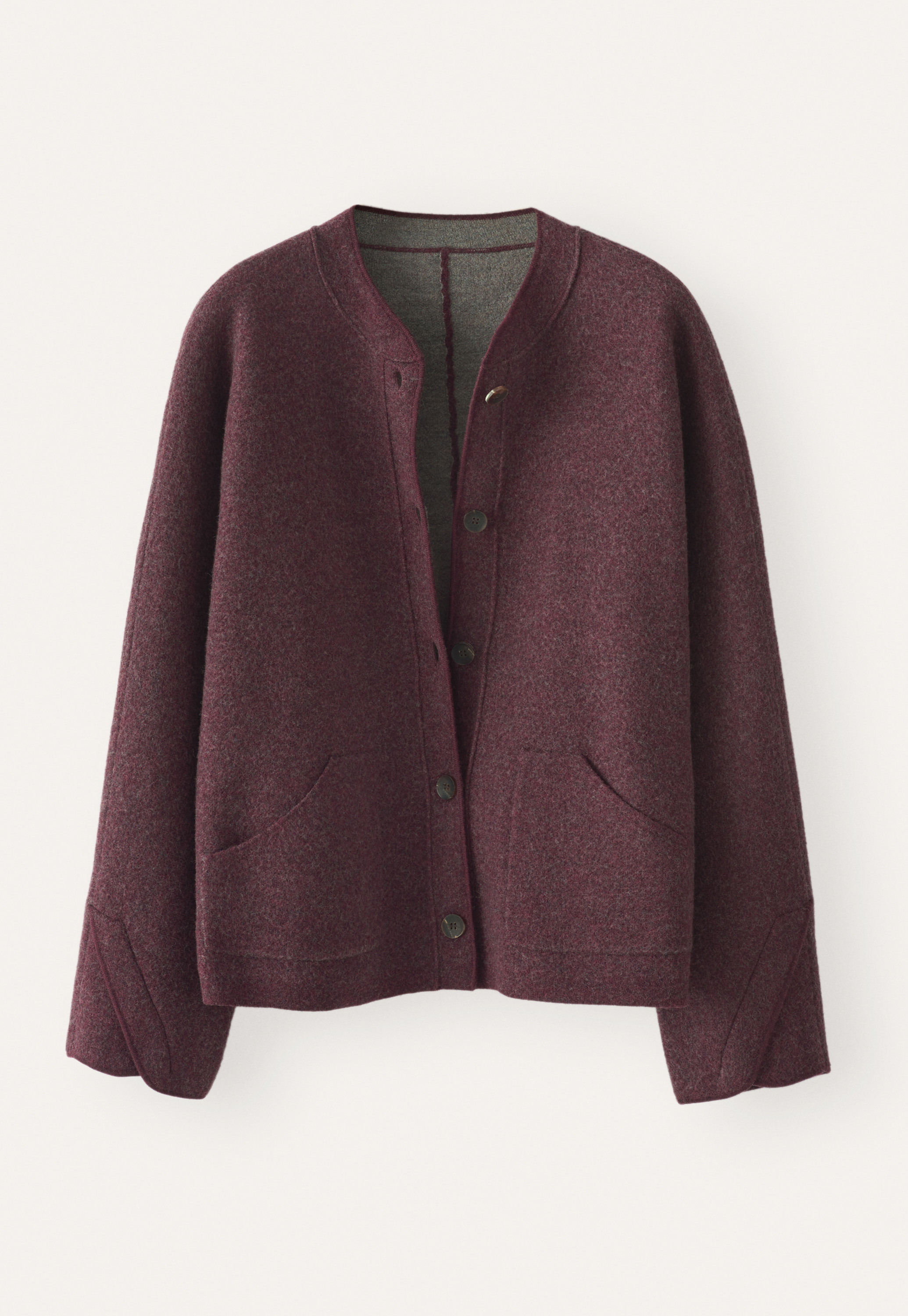 POETRY - Plaited boiled wool dolman jacket